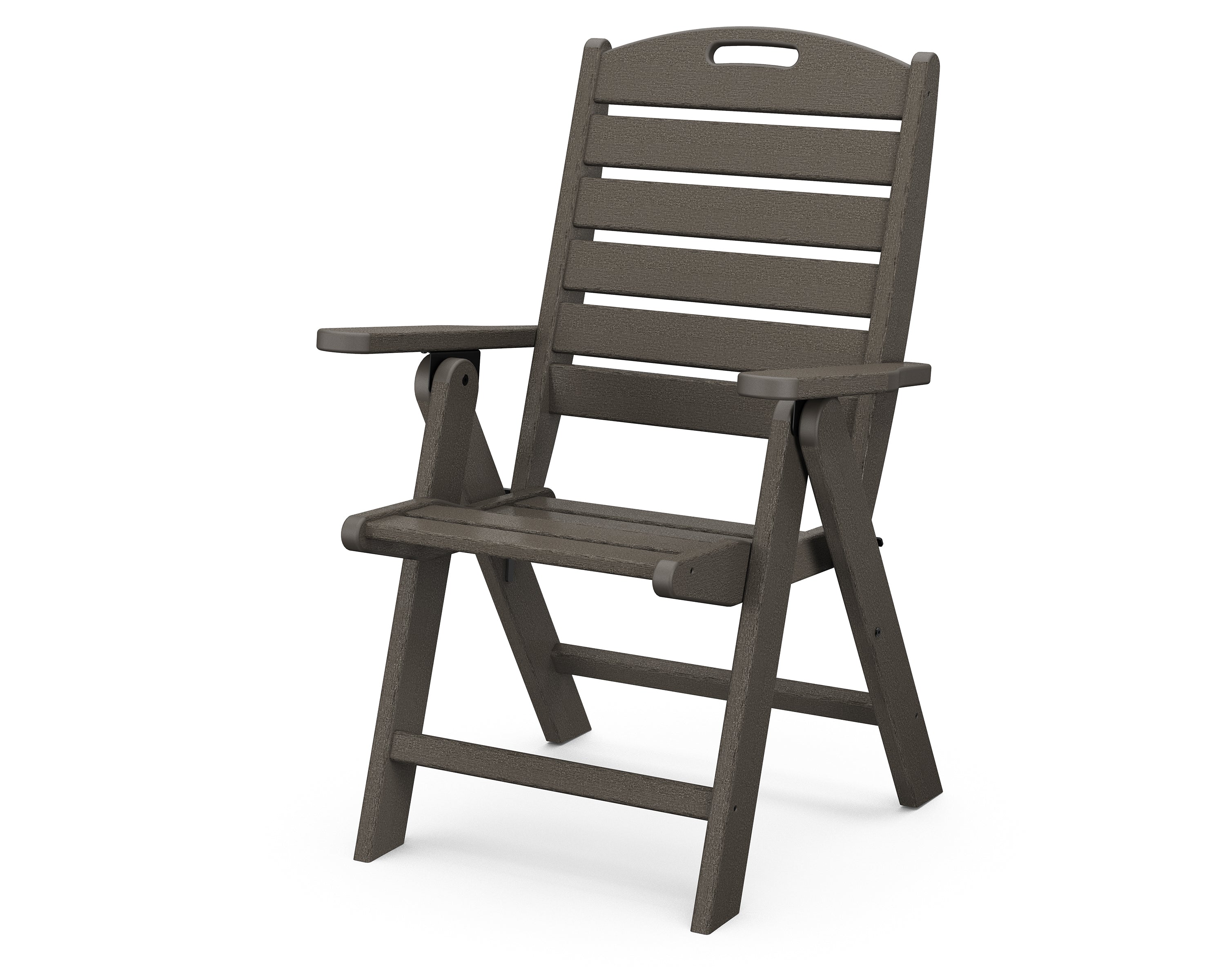 POLYWOOD Nautical Folding Highback Chair - Durable Outdoor Adirondack Style Seating for Patio, Poolside & Beach Use
