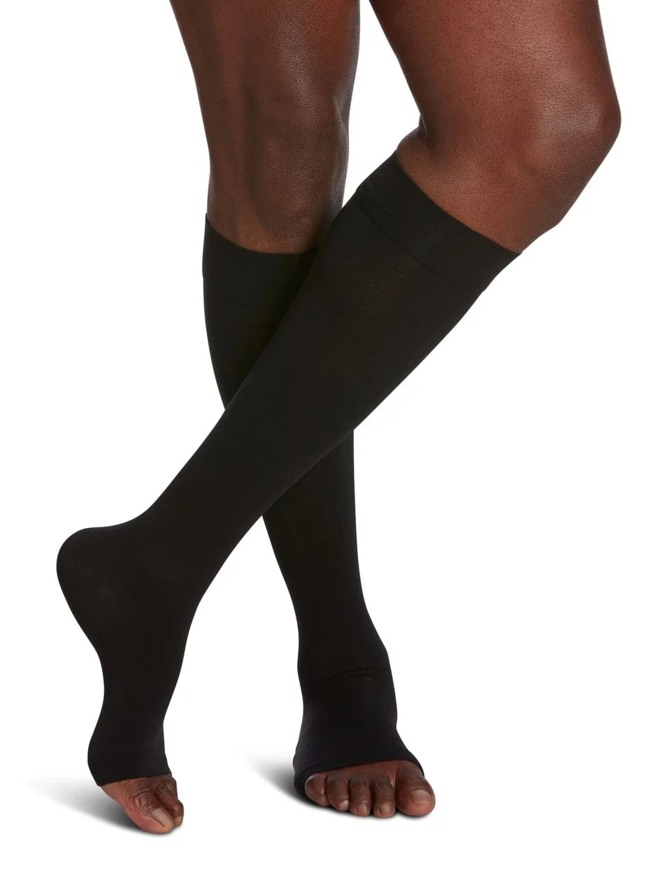 Sigvaris Opaque Calf 20-30 mmHg Open Toe Compression Socks for Women & Men - Medical Grade Support for Circulation, Swelling Relief - Perfect for Travel, Work & Recovery