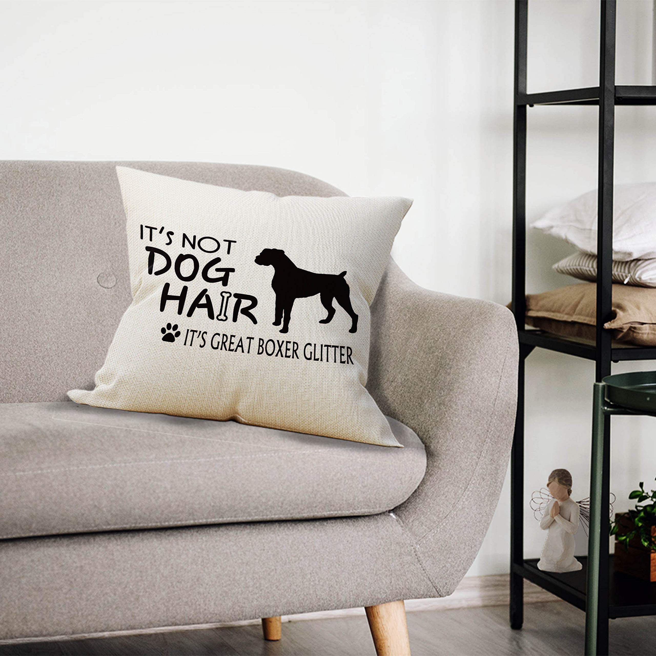 Boxer Dog Pillow Covers 18x18 Inch - Cute Boxer Dog Gifts for Women & Dog Lovers, Decorative Throw Pillow Cases for Sofa, Bed, Couch - Perfect for Home Decor & Pet Lovers