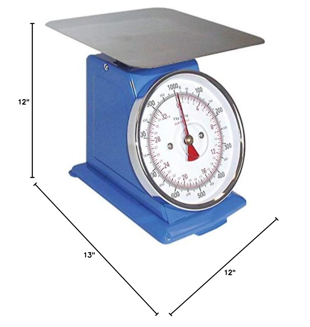 46448 DIAL Spring Scale with 110 LBS Capacity - Heavy Duty Hanging Scale for Shipping, Fishing, Hunting & Industrial Use