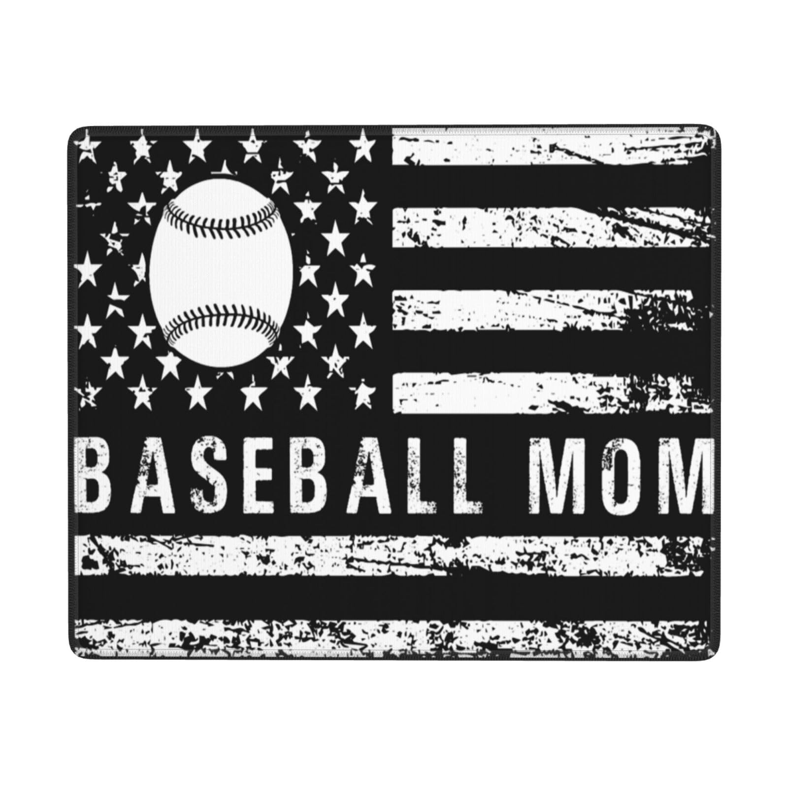 SIYTUAU USA Flag Baseball Mouse Pad - Waterproof, Non-Slip Rubber Gaming Mousepad (7x9 inches) for Laptop, Office & PC - Perfect for Gamers, Baseball Fans & Patriotic Home/Work Setup