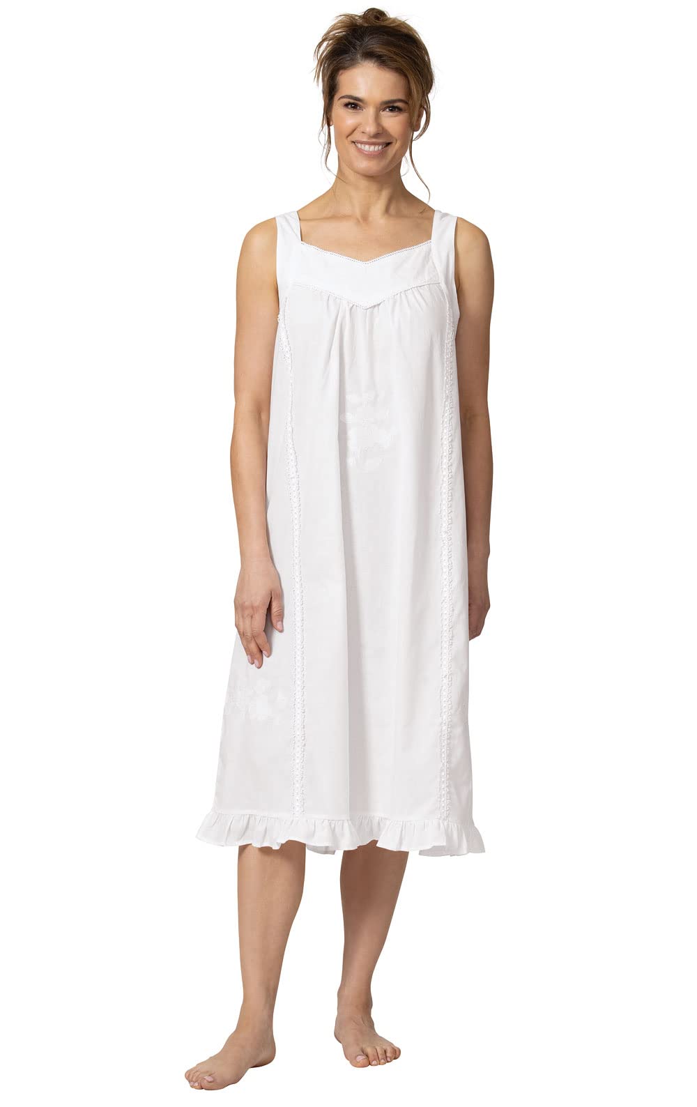 Women's 100% Cotton Nightgown - Comfortable Sleepwear & Night Dress for Relaxing at Home | Perfect for Lounging, Sleeping & Mornings