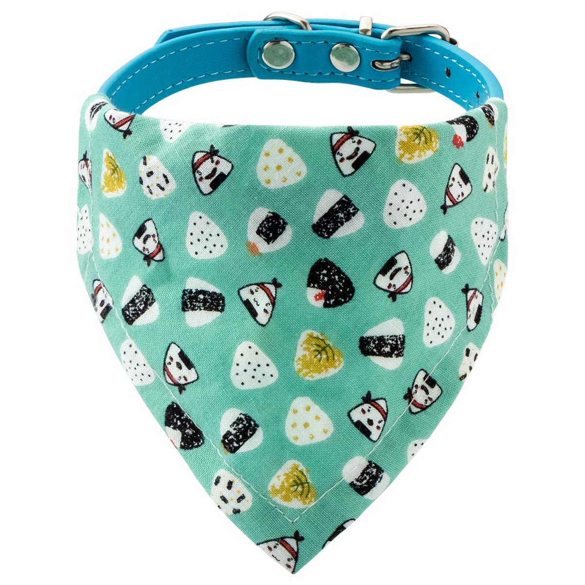 VIILOCK Cute Dog Bandana - Small Dog Collar & Square Dog Scarves for Small Dogs & Cats - Soft Pet Kerchief in Green (Size S) - Perfect for Daily Walks, Pet Photos & Special Occasions