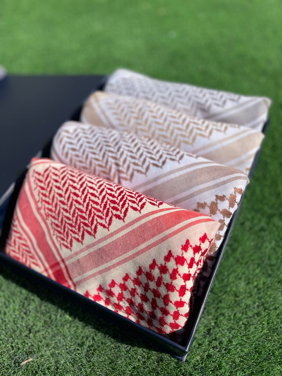 Winter Edition Frosted Oasis Shemagh & Keffiyeh Scarf Set - Warm Arabic Head Wrap for Men & Women - Perfect for Cold Weather, Outdoor Adventures & Cultural Fashion