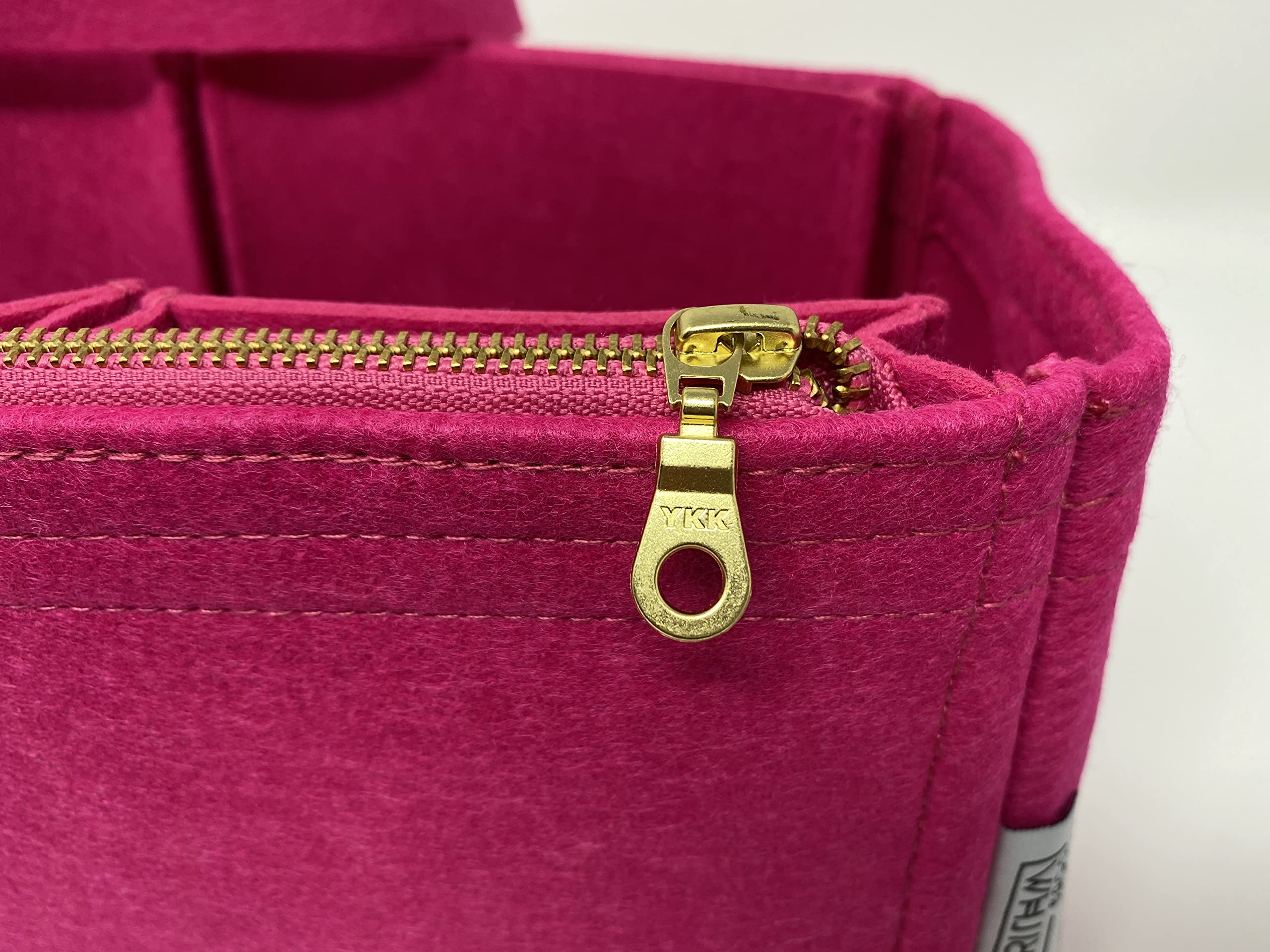 LV Graceful Purse Organizer Insert with Zippers - 3mm Felt Liner Divider Protector for Louis Vuitton Bags (Peony, PM Size) | Perfect for Travel, Work & Daily Use to Keep Your Designer Handbag Organized