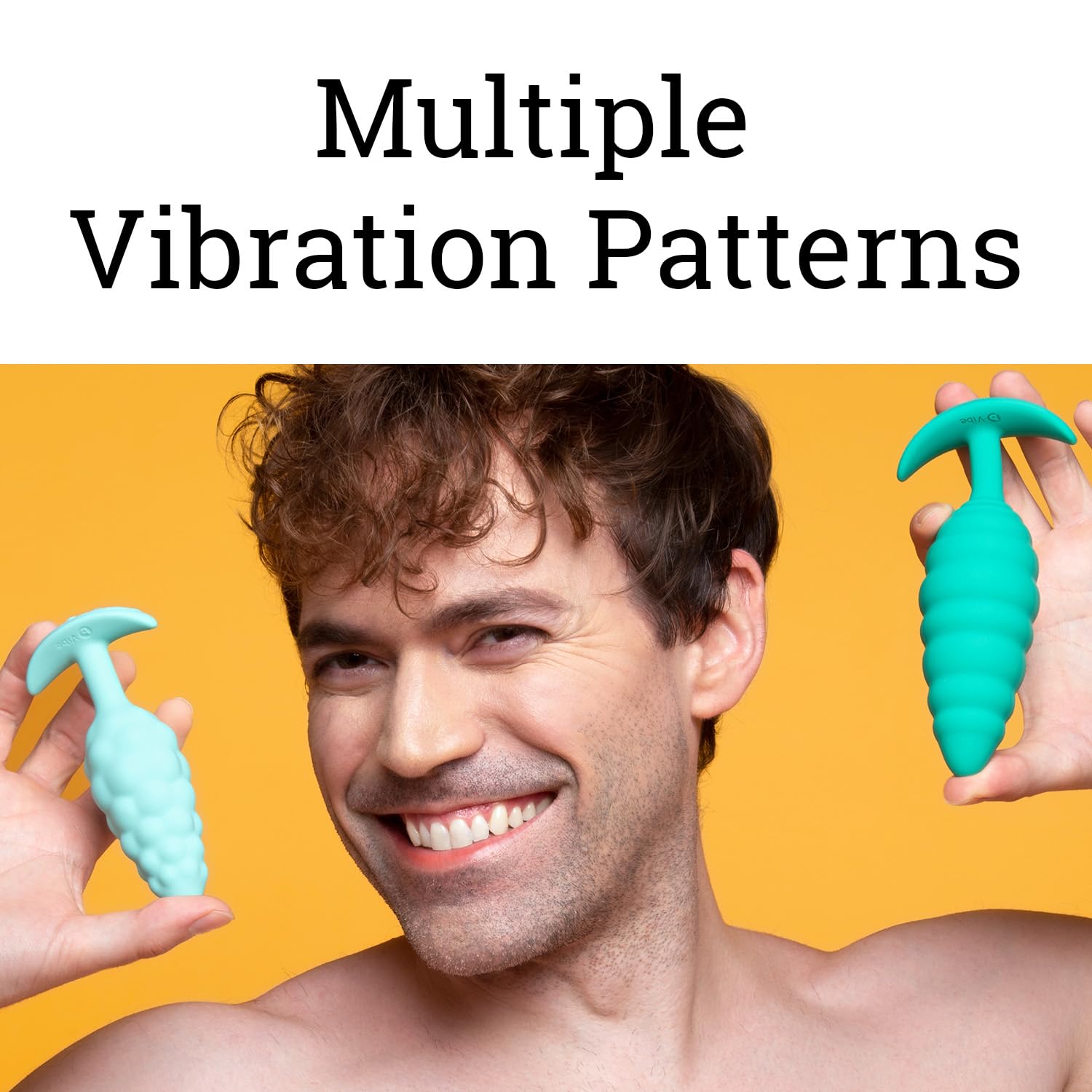 b-Vibe Bump Texture Small Vibrating Rechargeable Silicone Anal Plug - Mint Green | Remote Control & Waterproof | Perfect for Couples Play & Solo Exploration