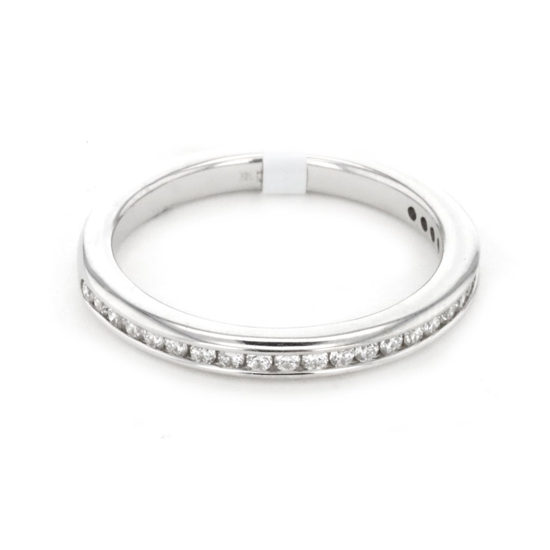 0.28 Carat Diamond Band Ring - 14K White Gold Dainty Stackable Wedding Band for Women - Perfect for Engagement, Anniversary & Everyday Wear