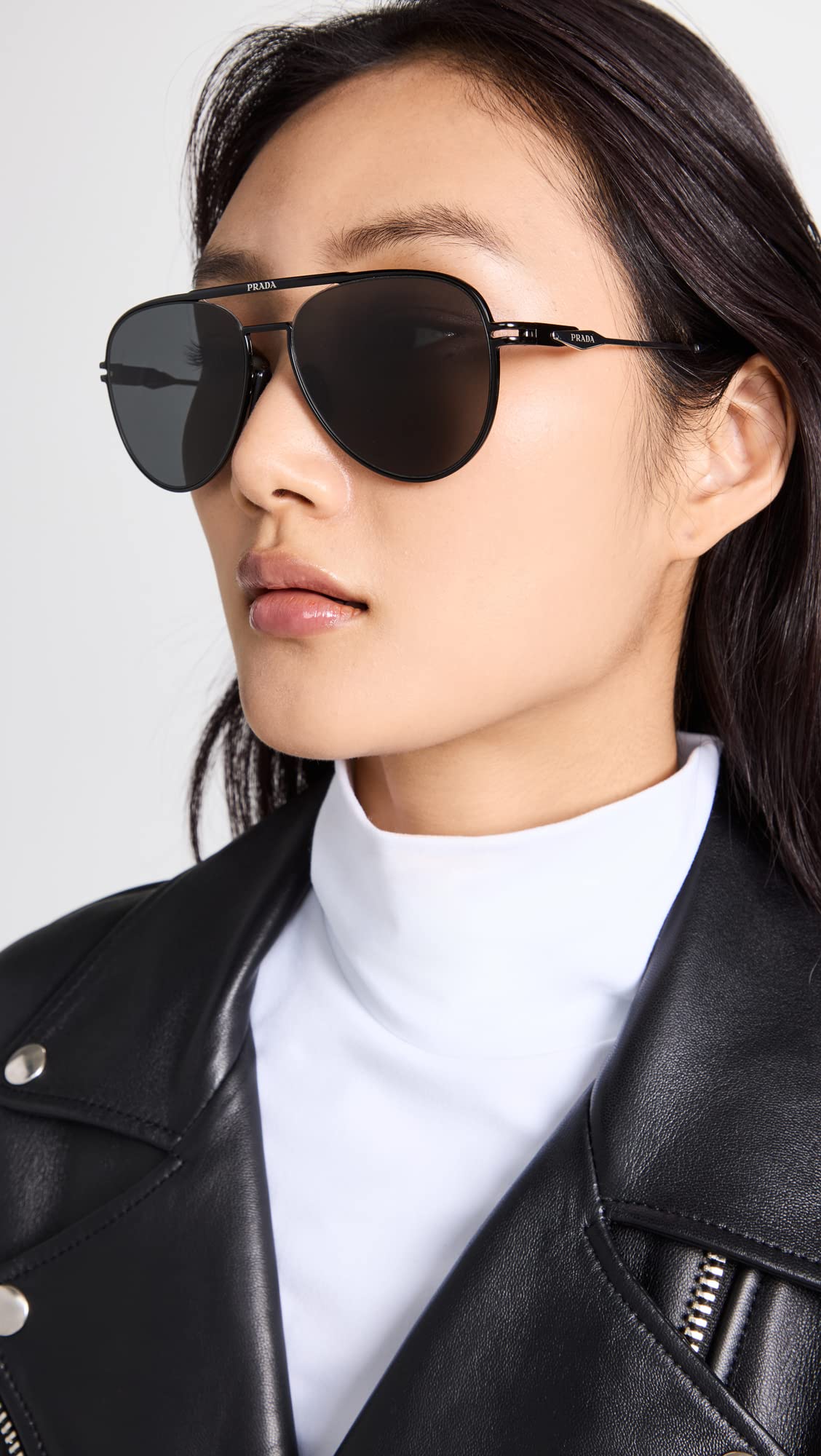 Prada Aviator Sunglasses for Women & Men - Classic Polarized Pilot Shades - UV400 Protection - Luxury Fashion Sunglasses for Driving, Travel & Outdoor Activities