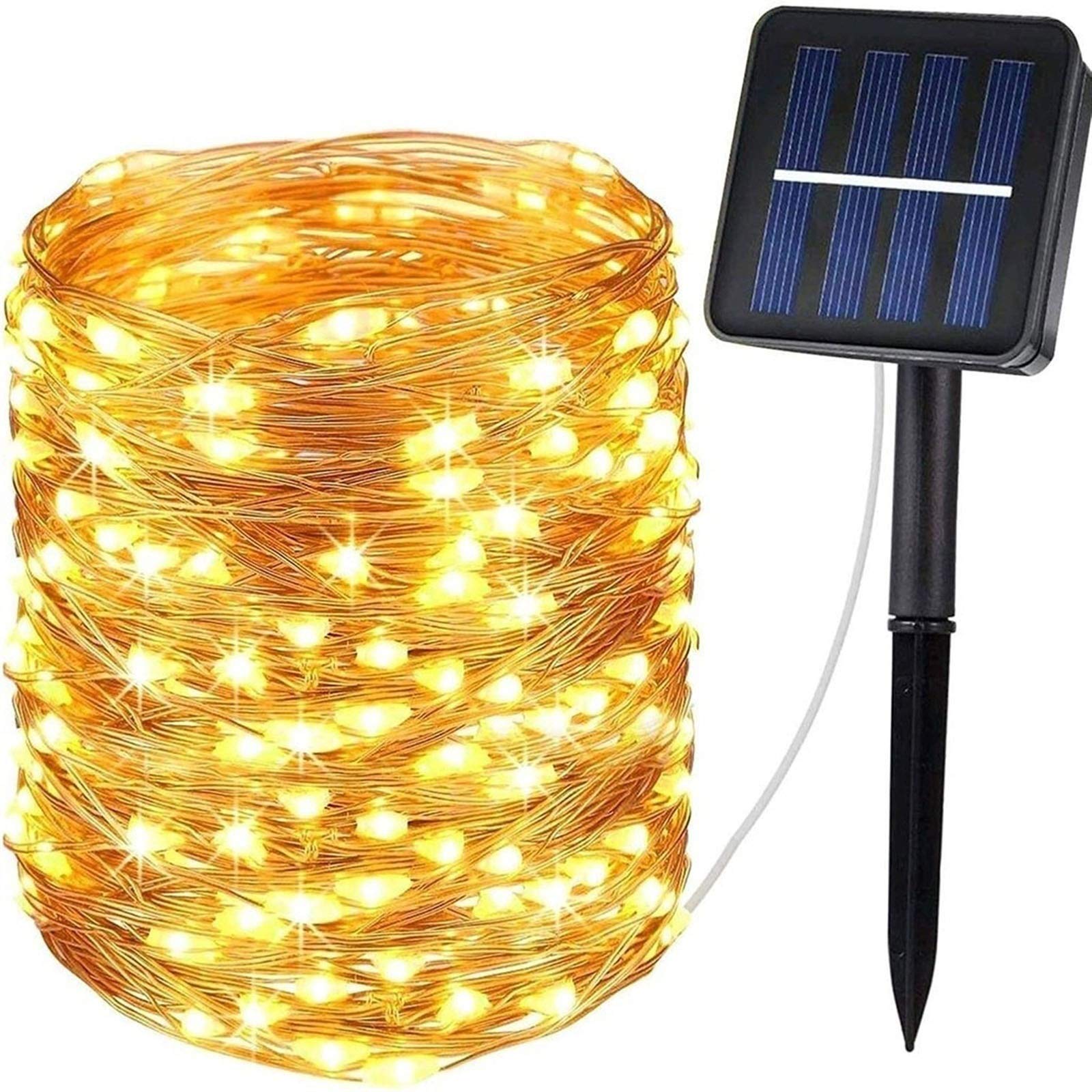 Solar Fairy Lights Outdoor - 20m 200 LEDs Warm White for Garden, Patio, Wedding