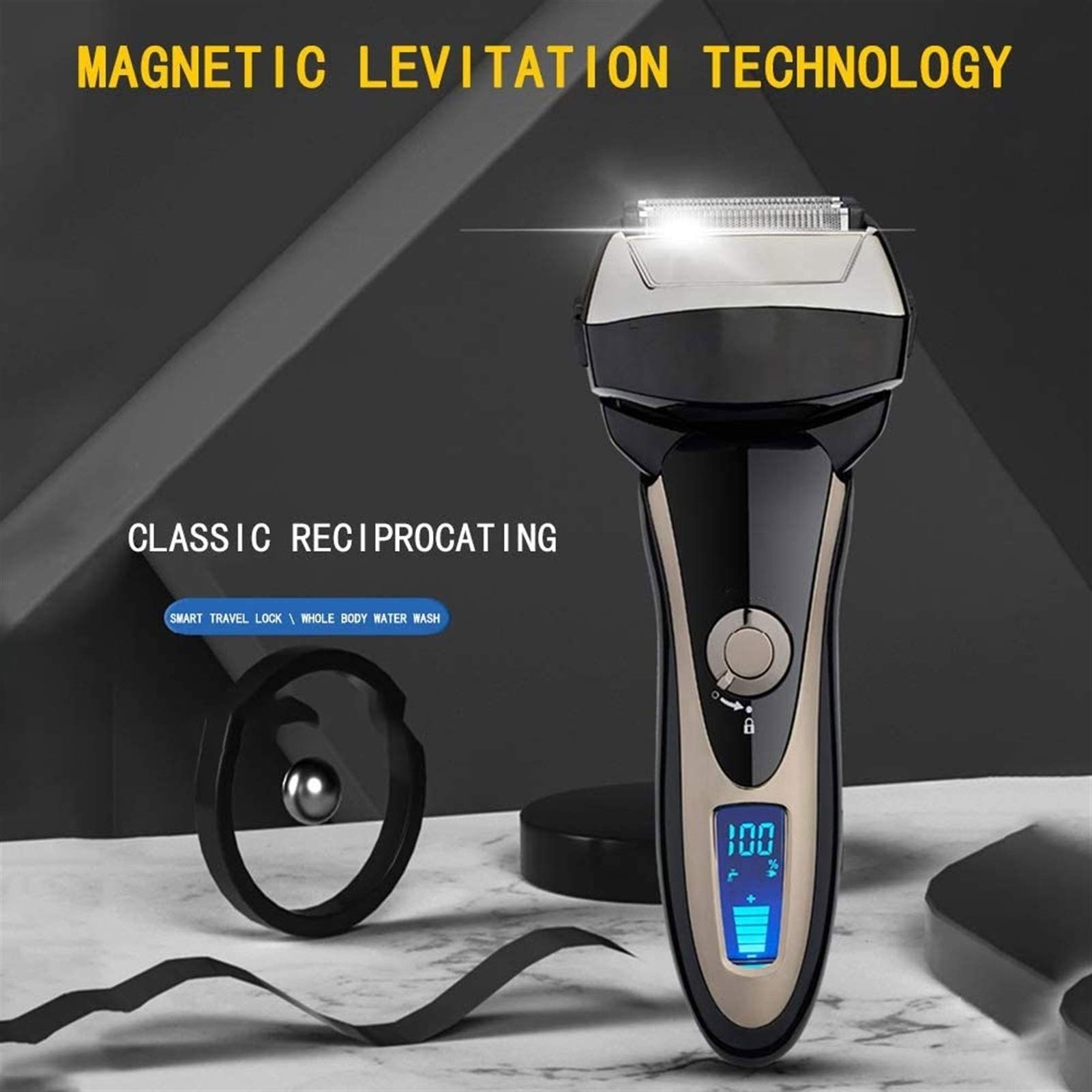 Best Men's Electric Shaver & Trimmer - Wet/Dry Waterproof Foil Shaver with Pop-Up Beard Trimmer - Perfect for Travel, Gym & Daily Grooming