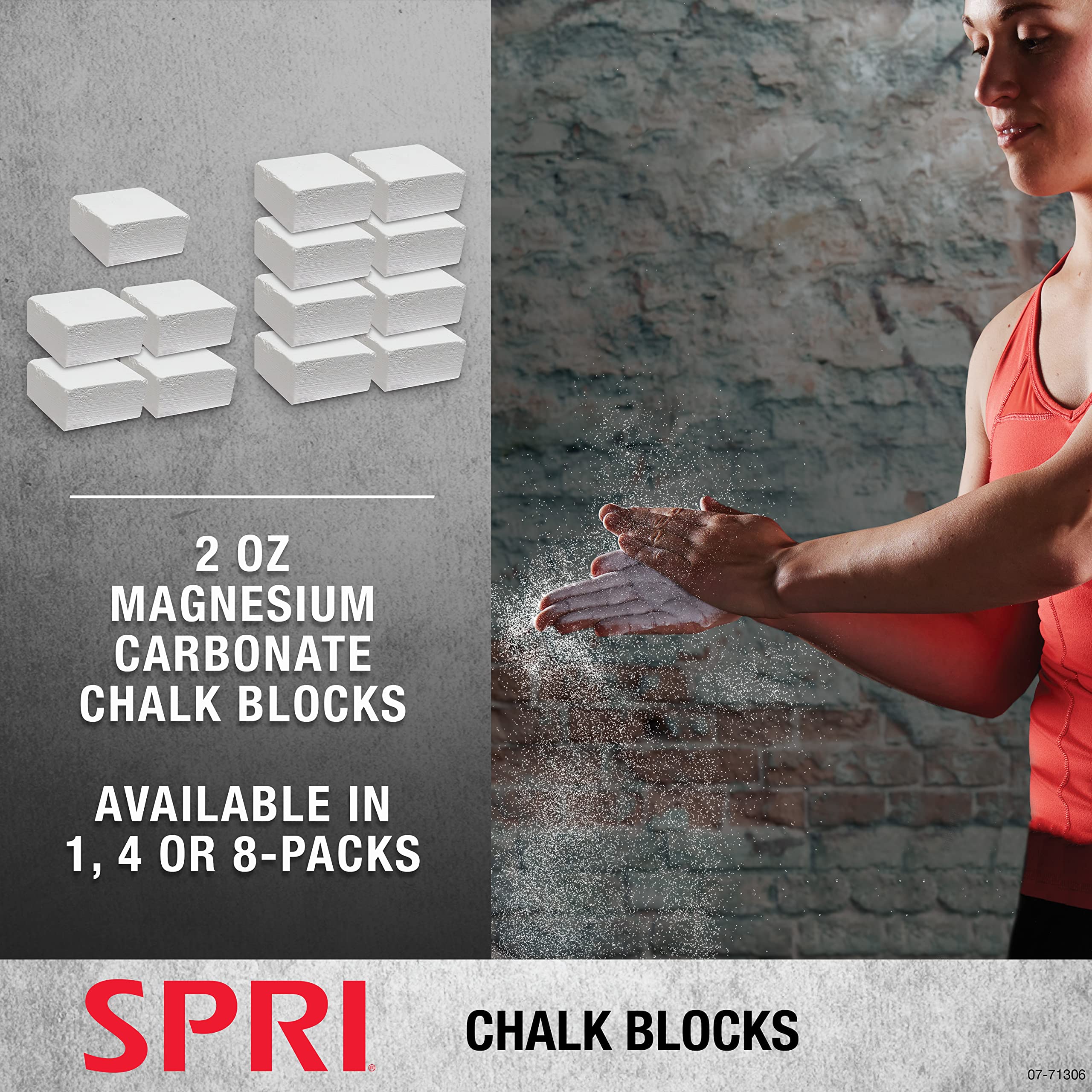 SPRI Chalk Block & Chalk Ball for Gymnastics, Rock Climbing, Bouldering - Non-Slip Grip Enhancer for Weightlifting, Rings & Pool Cues - Perfect for Gym, Climbing Gym & Home Training