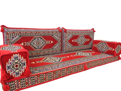 Arabic Majlis Sofa - Traditional Floor Seating for Living Room, Lounge & Home Decor | Oriental Style Couch for Relaxation & Social Gatherings