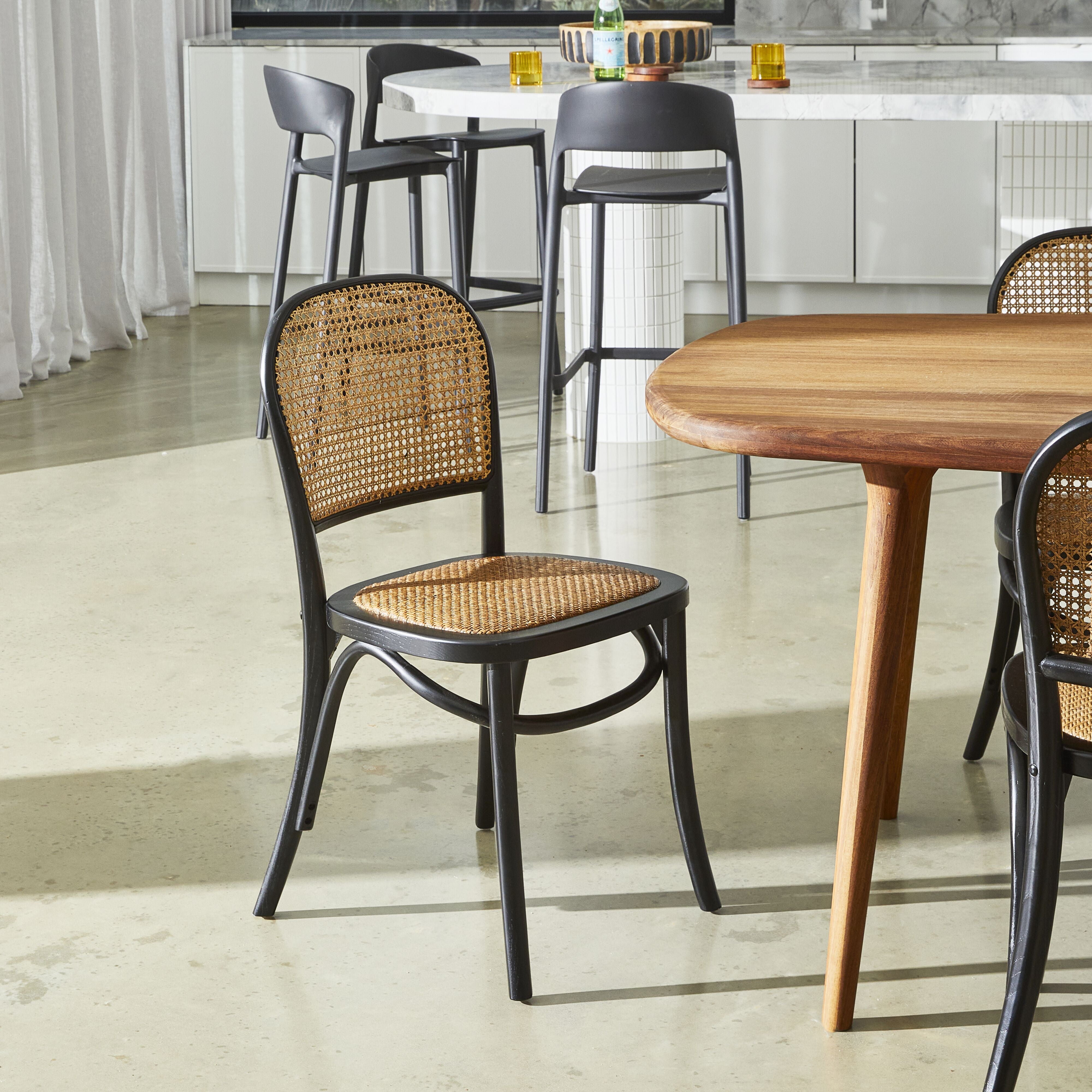 Premium Bastion Dining Chair - Modern Black Kitchen & Dining Room Chair for Home, Restaurant & Office Use