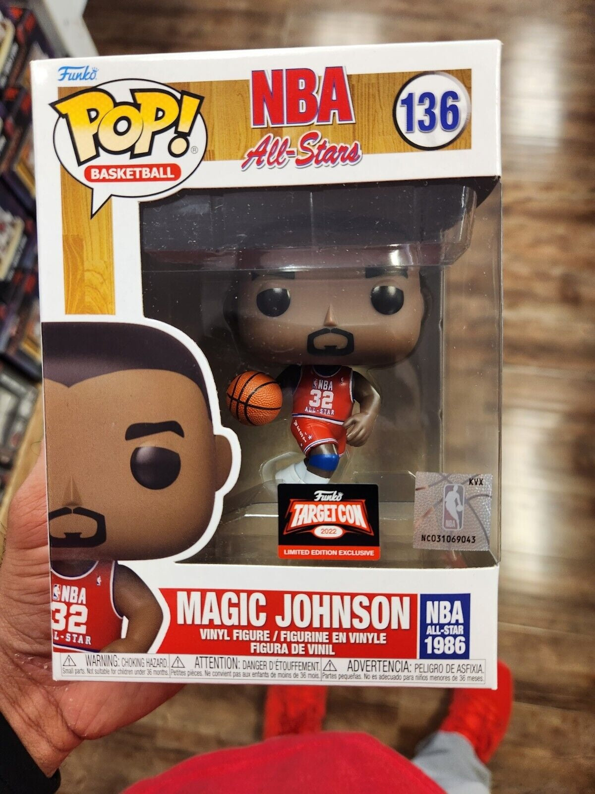 Funko Pop! NBA All-Star 1986 Magic Johnson Vinyl Figure - Collectible Basketball Memorabilia for Fans & Gift Ideas