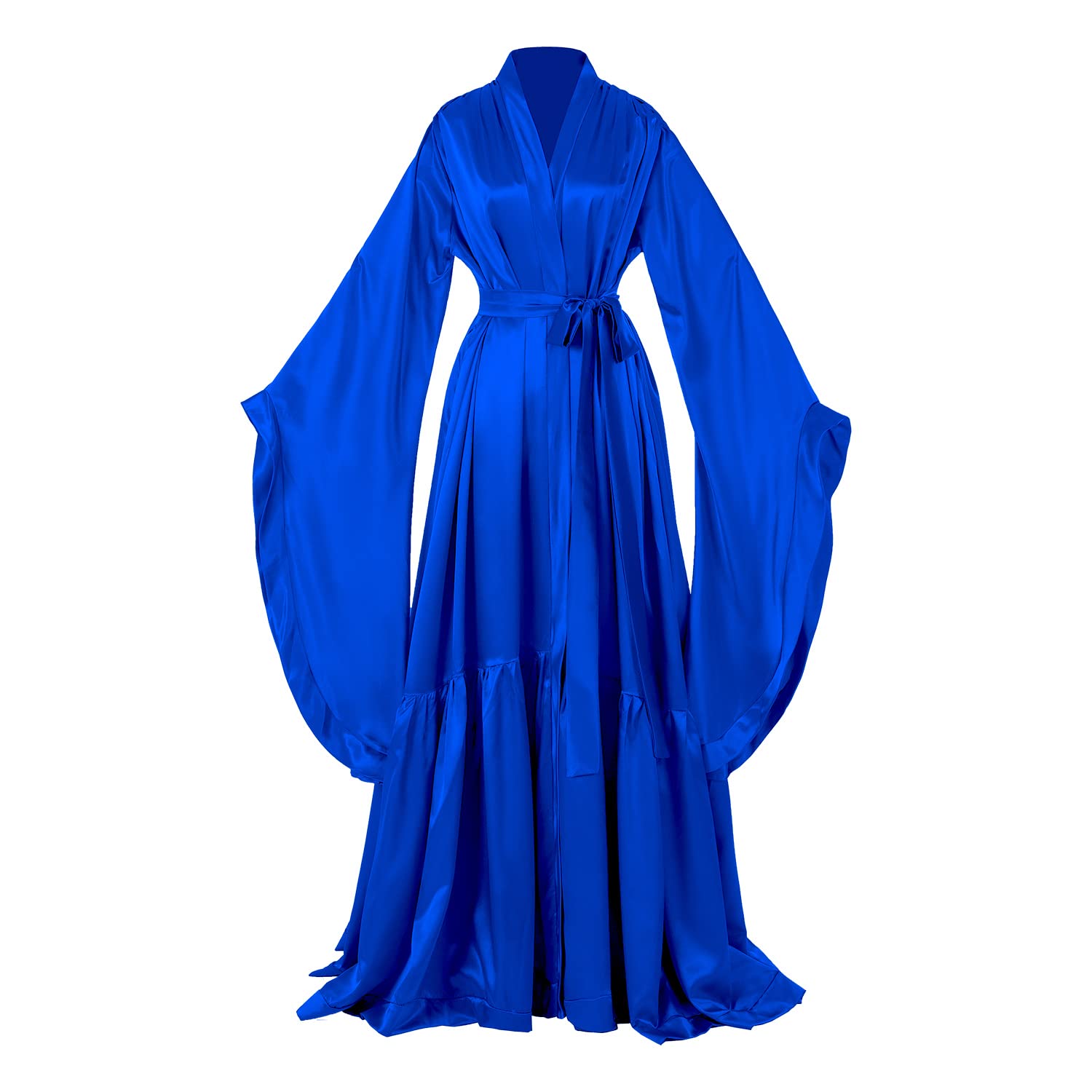 Elegant Silk Bridal Robe for Women - Hollywood Maternity Photoshoot & Lingerie Cover Up | Old Hollywood Style Long Nightgown & Bathrobe for Wedding, Honeymoon & Boudoir Photography