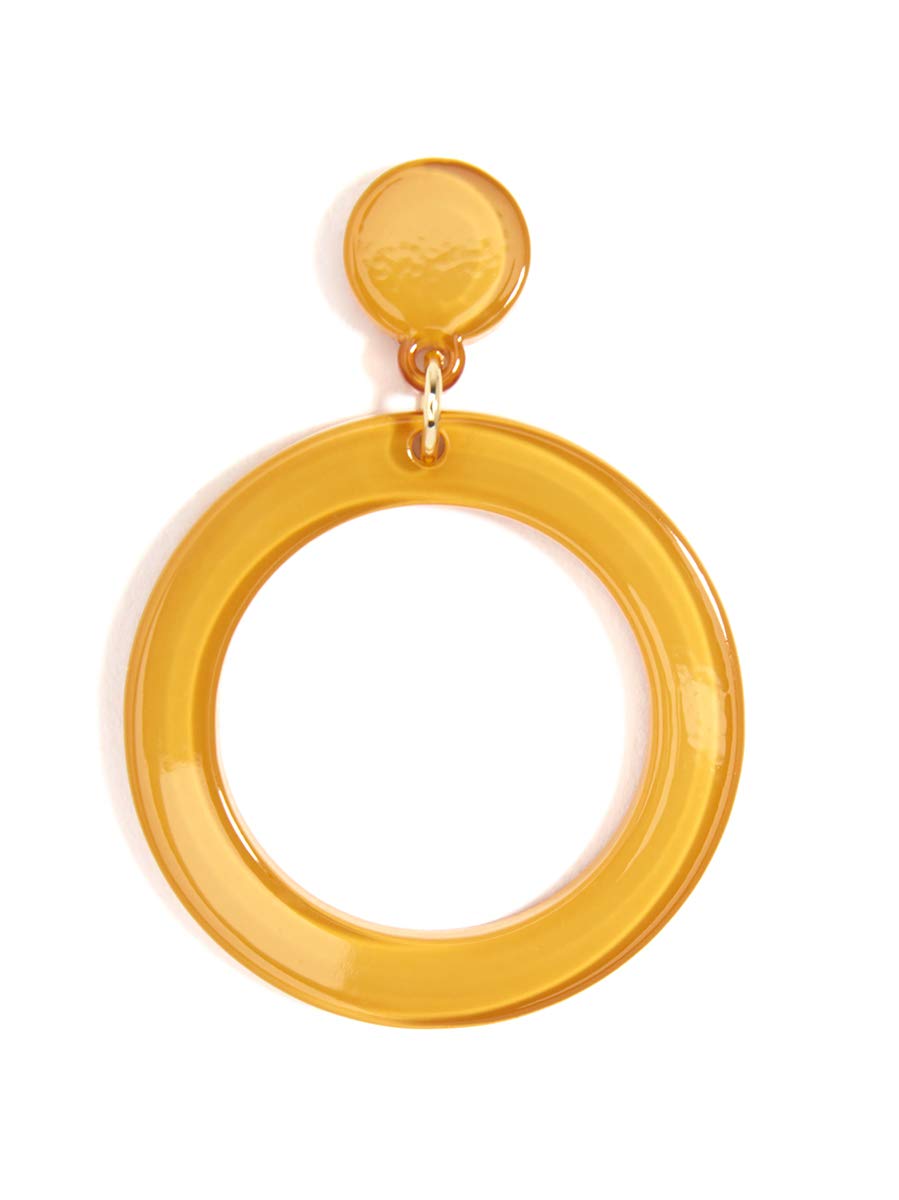 ZENZII Colorful Acrylic Resin Drop & Dangle Hoop Earrings for Women | Fashion Statement Jewelry for Parties, Weddings & Everyday Wear
