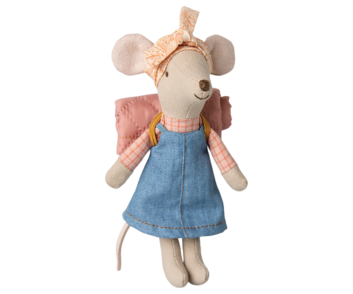 Hiker Mouse Plush Toy - Big Sister S25 Stuffed Animal for Kids, Cute & Soft Collectible Gift for Hiking & Outdoor Adventures | Perfect for Bedroom Decor, Birthday Presents & Travel Companions