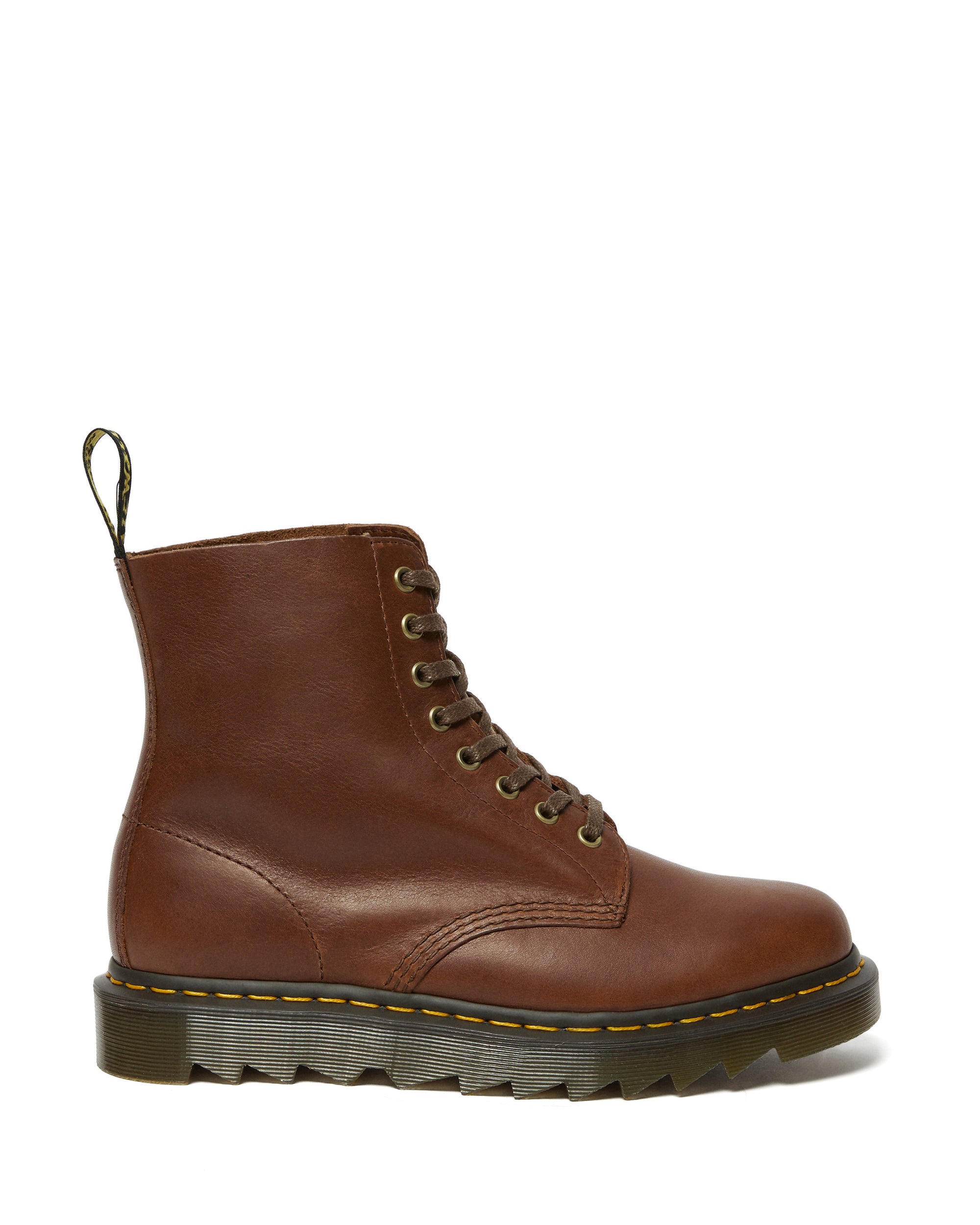 Dr. Martens 1460 Pascal Tan Ziggy Leather Lace-Up Boots - Unisex Classic Ankle Boots for Men & Women | Perfect for Casual Wear, Street Fashion & Music Festivals