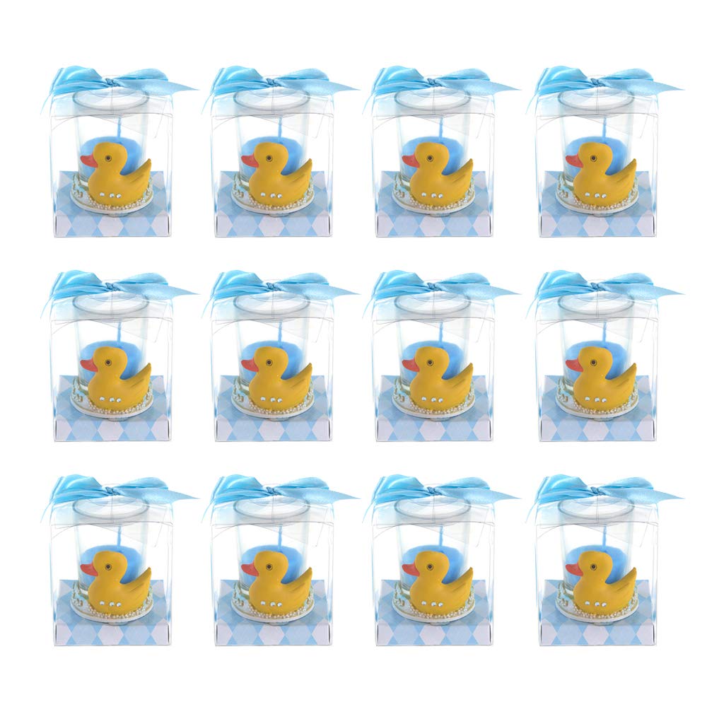12-Piece Baby Ducky Glass Votive Candle Set - Adorable Keepsake Figurines for Pregnancy Announcements, Gender Reveals & Special Celebrations | Perfect for Baby Showers, Birthday Parties & Home Decor