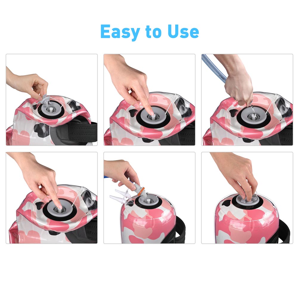 TheLAShop 33LB Adjustable Water Filled Core Fitness Bag - Pink Aqua Training Bag for Home Gym, Boxing Workouts & Strength Training