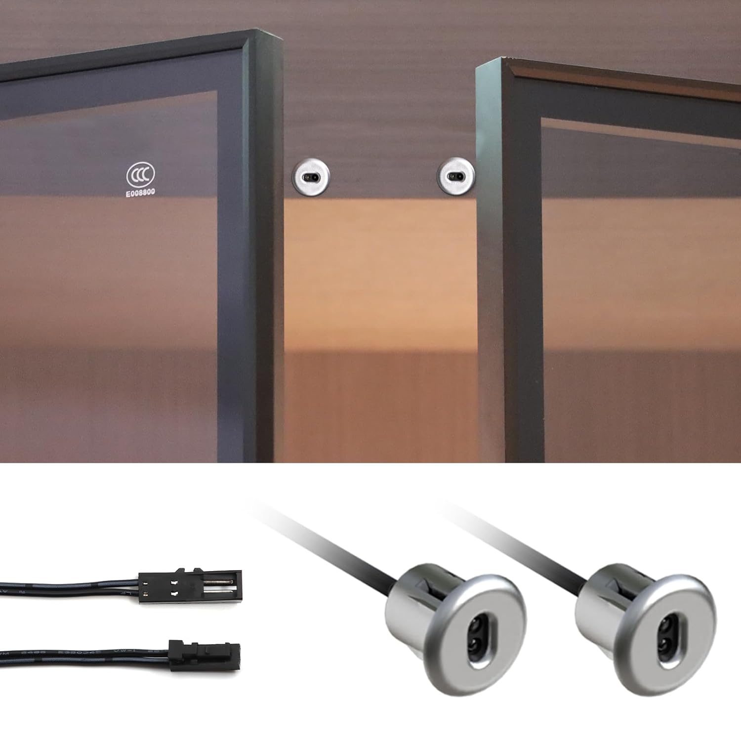 ID05 Recessed Mount Infrared Sensor Switch - Automatic Double Door LED Control with JST Connectors | Perfect for Smart Homes, Office Buildings & Commercial Spaces