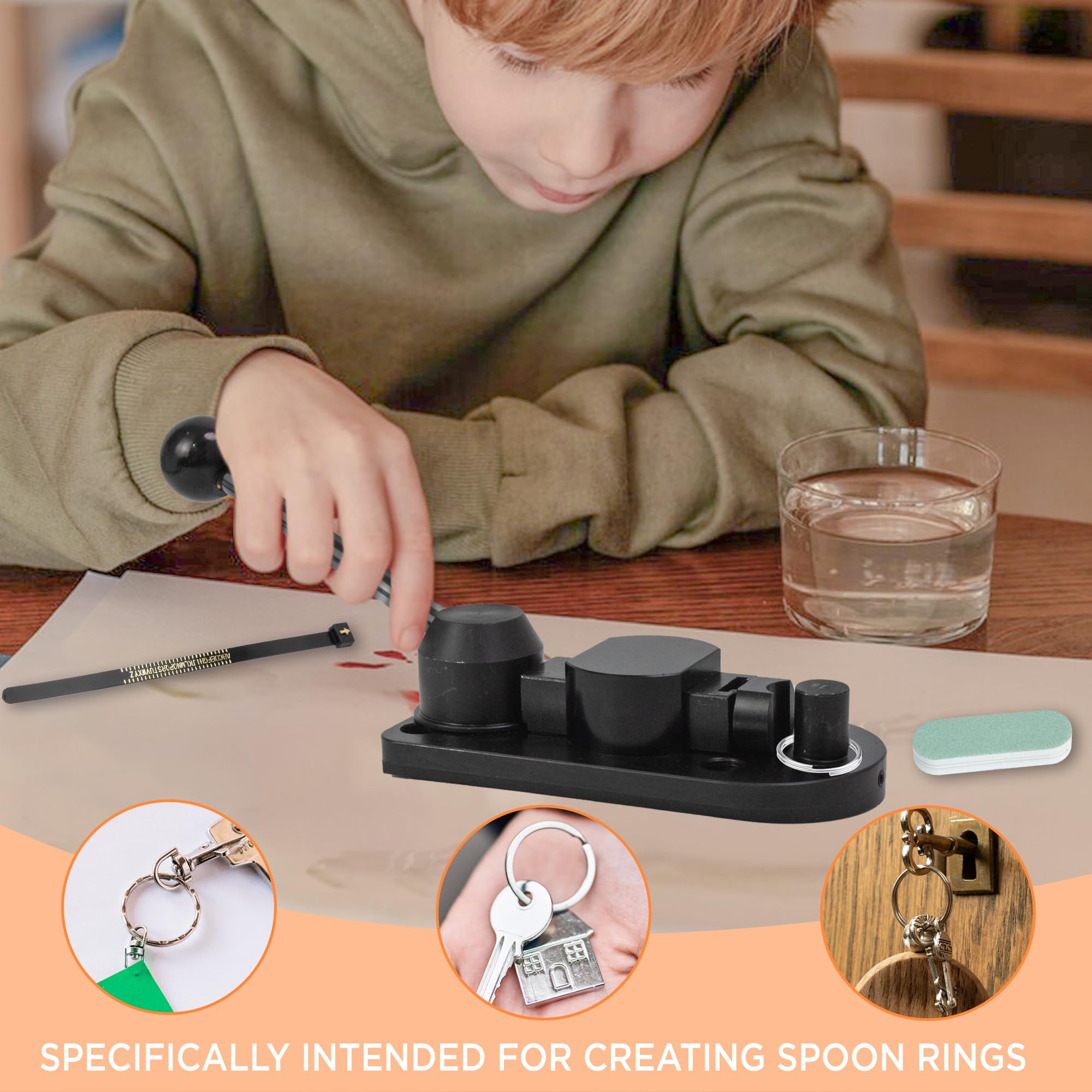 NEEDLENEST Professional 3-in-1 Ring Bender Tool Kit - Heavy Duty Spoon Ring Maker Machine with Jewelry Saw Bow for DIY Jewelry Making | Perfect for Crafting Unique Spoon Rings, Bracelets & Handmade Jewelry Accessories