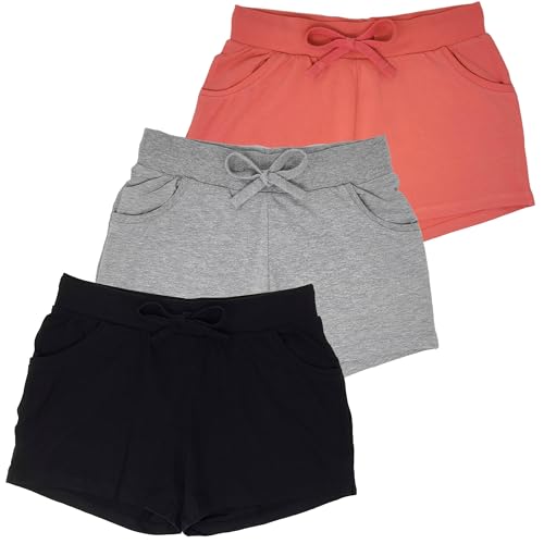 3 Pack - 2 Inch Waistband Black/Peachpink/ Heather Grey