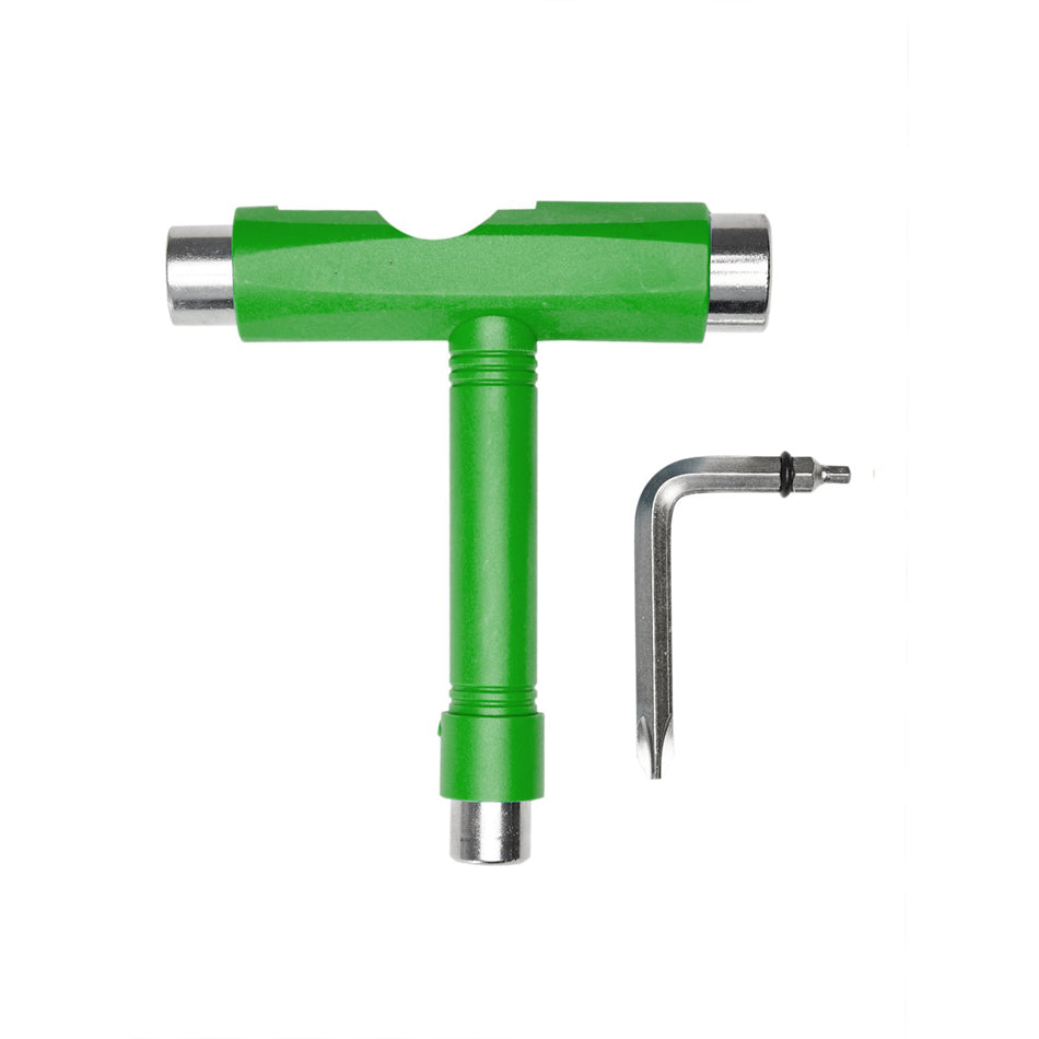 Skateboard T-Tool - All-in-One Skateboard Multi-Tool for Adjusting Trucks, Wheels & Bearings - Perfect for Skateboard Maintenance & Repair at Home or Park