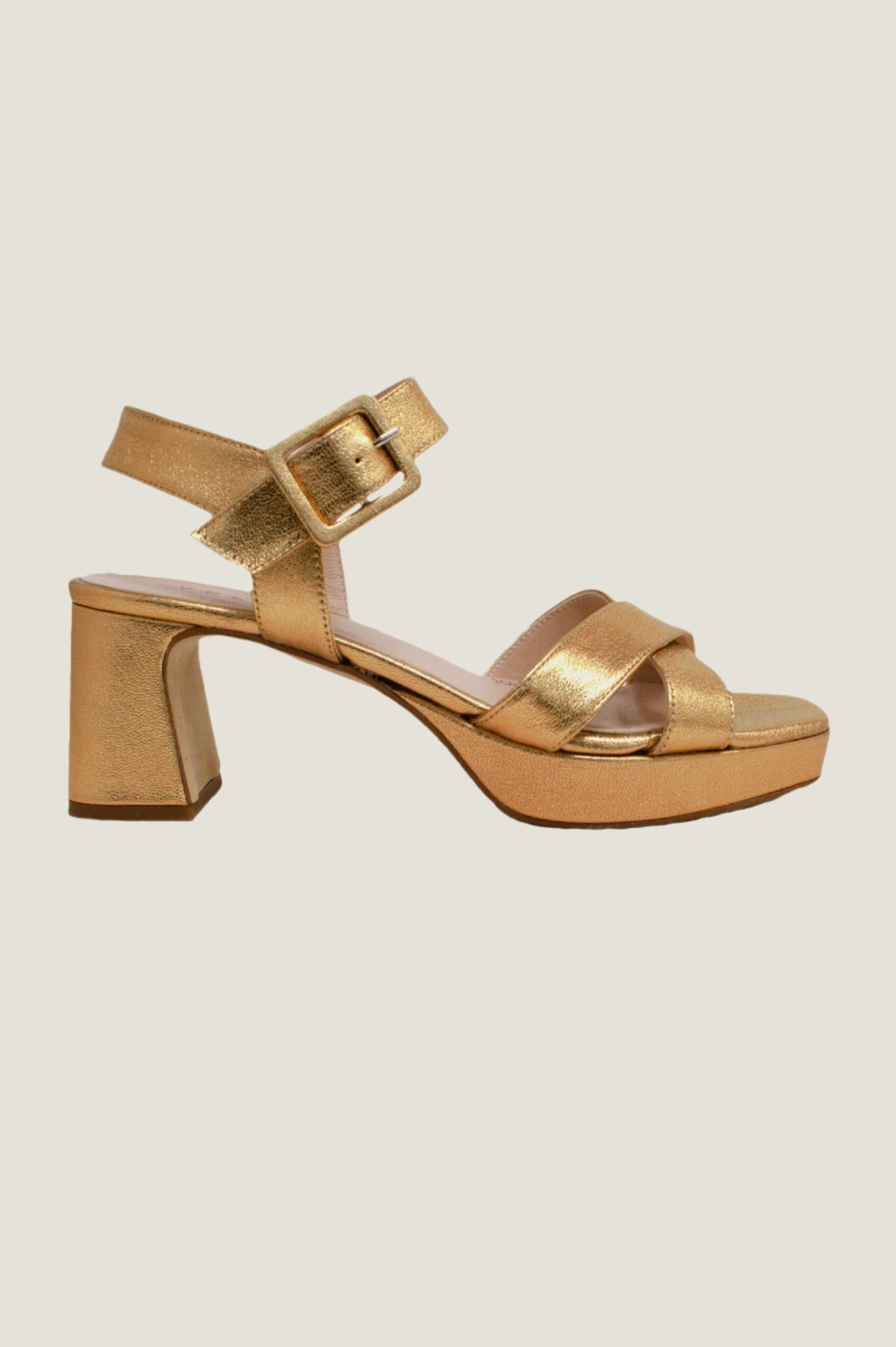 Stylish Metallic Gold Platform Heels for Women - Fashion High Heel Sandals for Party, Wedding & Evening Events
