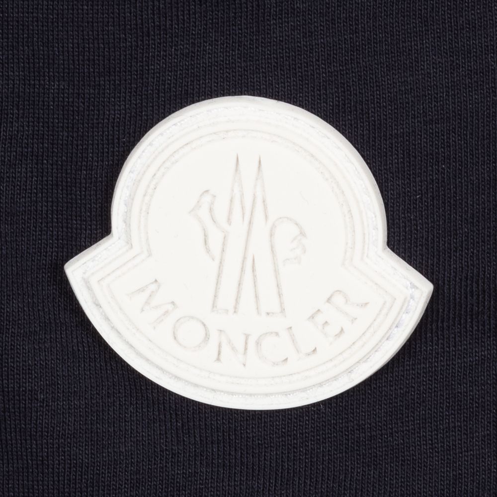 Moncler Kids Navy Logo T-Shirt - Stylish & Comfortable Cotton Tee for Boys & Girls - Perfect for School, Play & Casual Outings