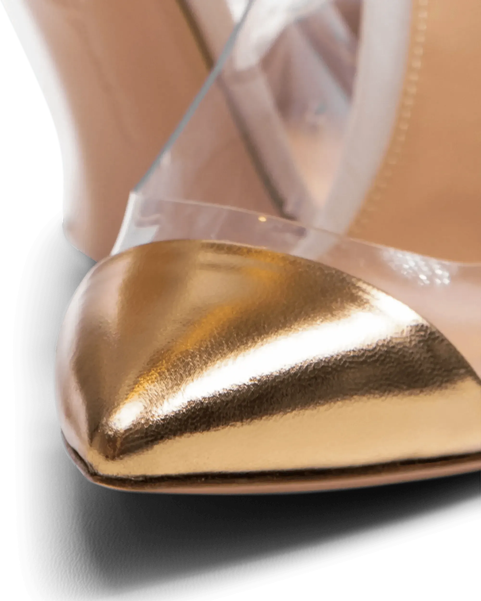 Metallic Gold Toe Cap Pumps - Women's Pointed High Heel Dress Shoes for Parties, Weddings & Evening Events