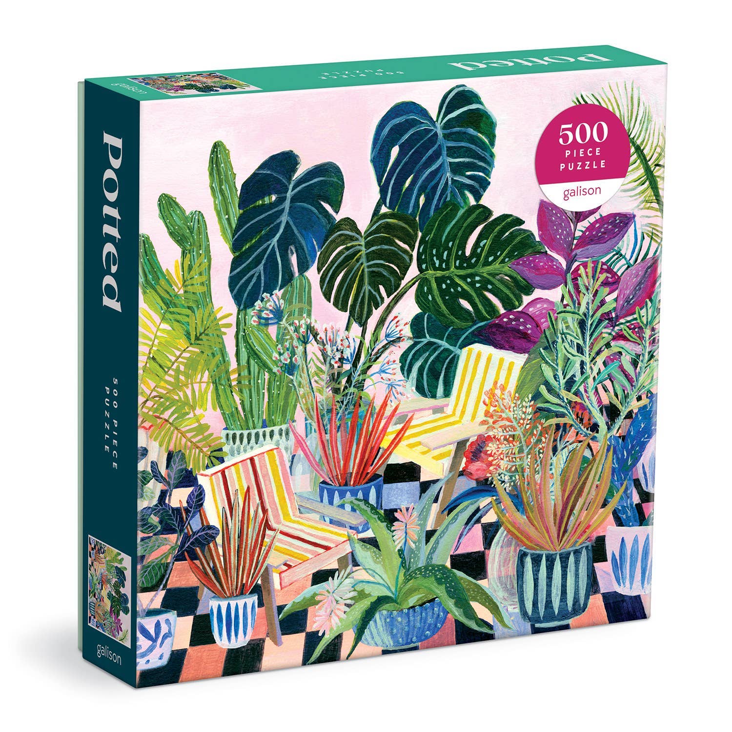 Chronicle Books Potted 500 Piece Jigsaw Puzzle - Beautiful Floral Plant Puzzle for Adults & Teens, Perfect for Relaxation, Home Decor & Family Game Night