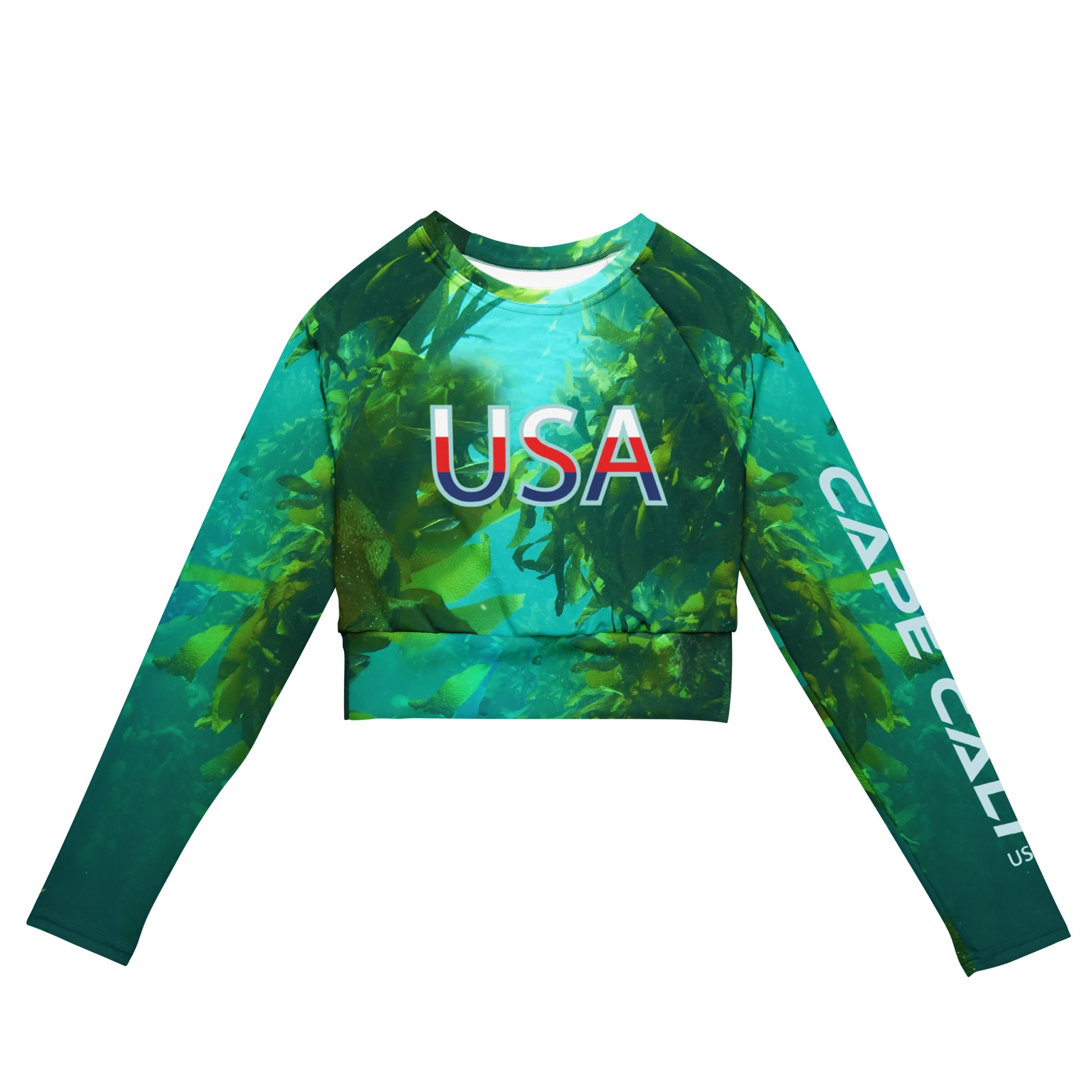 Premium Kelp Forest Print Rash Guard for Men & Women - UV Protection Swim Shirt for Surfing, Swimming & Beach Activities - USA