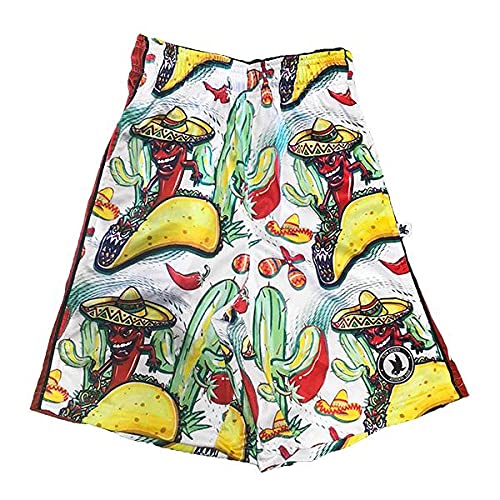 Flow Society Taco Loco Boys Lacrosse Shorts - Breathable LAX Shorts for Youth & Kids | Lightweight Athletic Shorts for Boys | Perfect for Training, Games & Outdoor Sports Activities