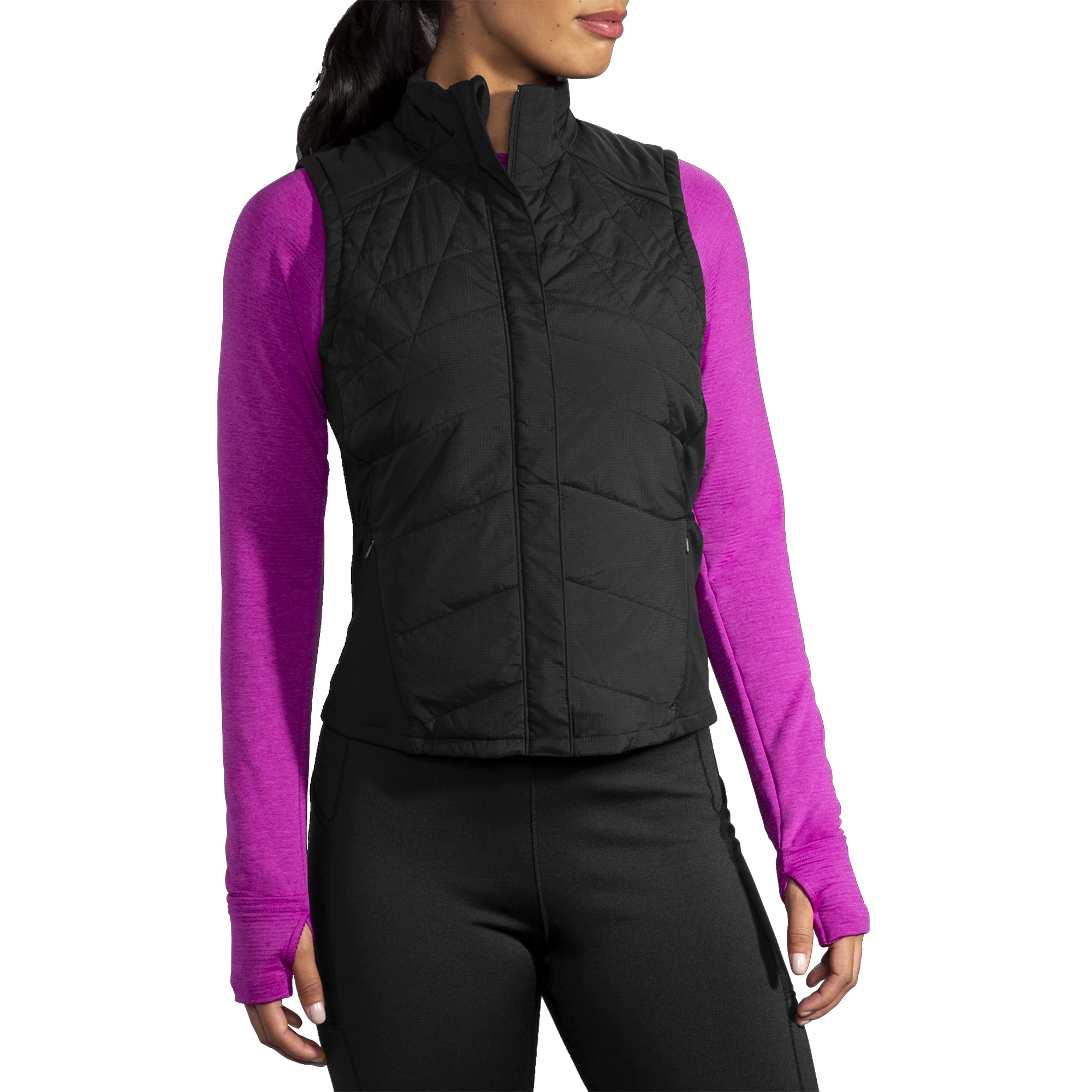 Brooks Shield Hybrid Women's Running Vest - Lightweight Reflective Jacket for Outdoor Jogging & Fitness Training