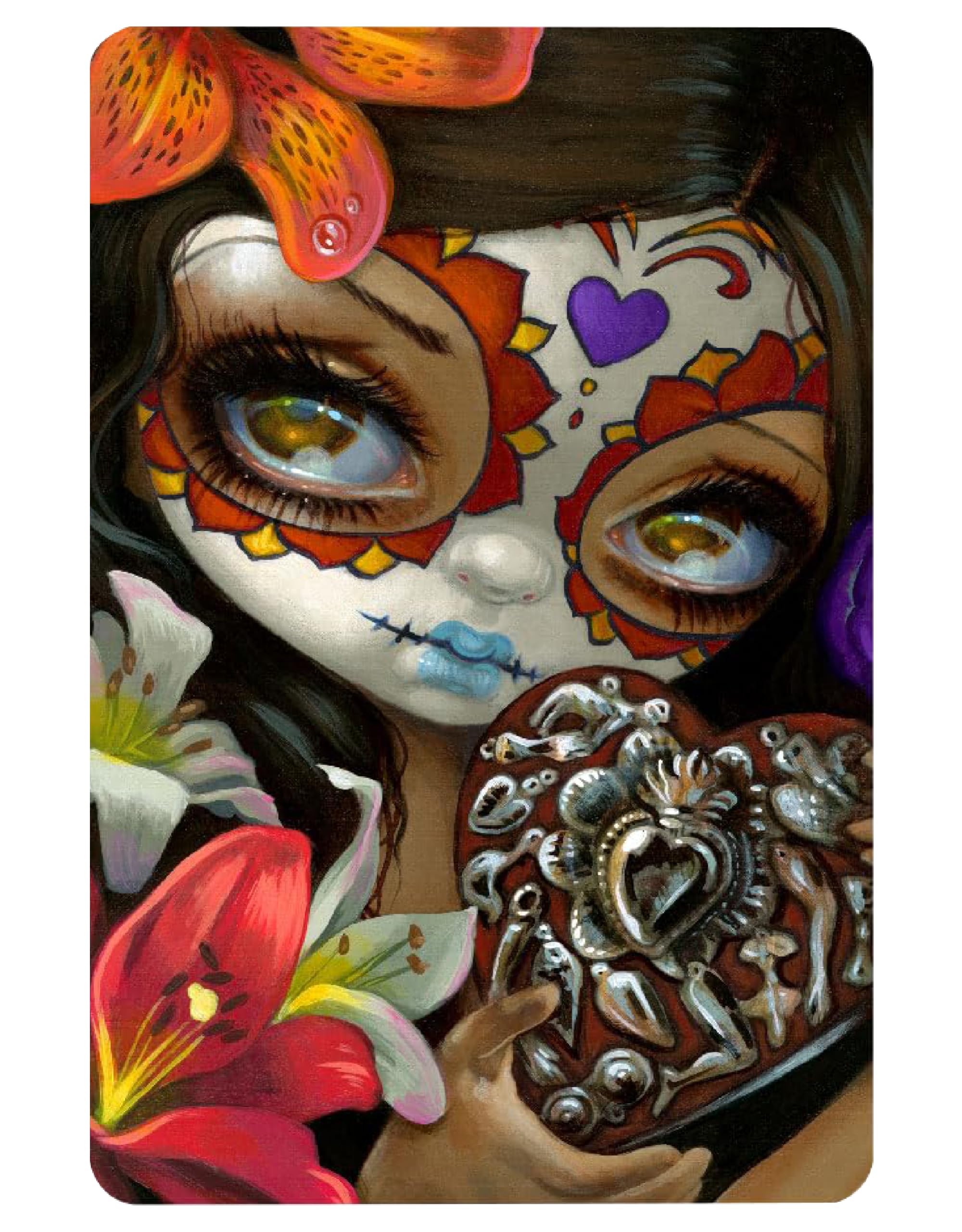Jasmine Becket-Griffith Dia de Los Muertos Wood Magnets Set - 2
