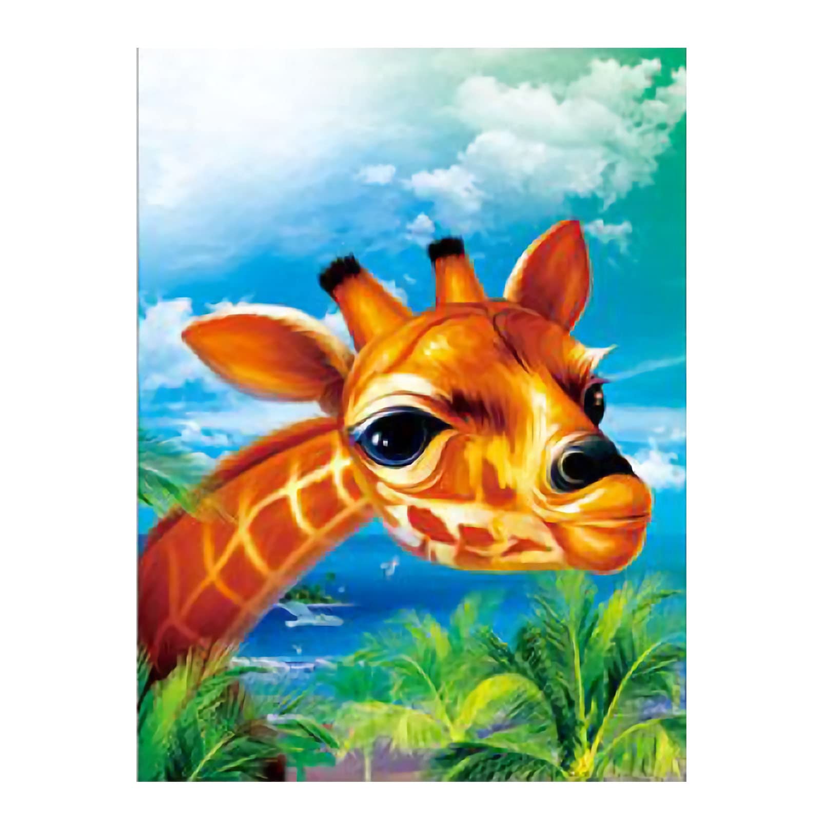 3D Holographic Giraffe Poster - Naked Eye 3D Wall Art Decor for Kids Room, Home, RV - Animal Painting Without Frame (Giraffe 3036) - Perfect for Nursery, Playroom & Safari Themed Decor