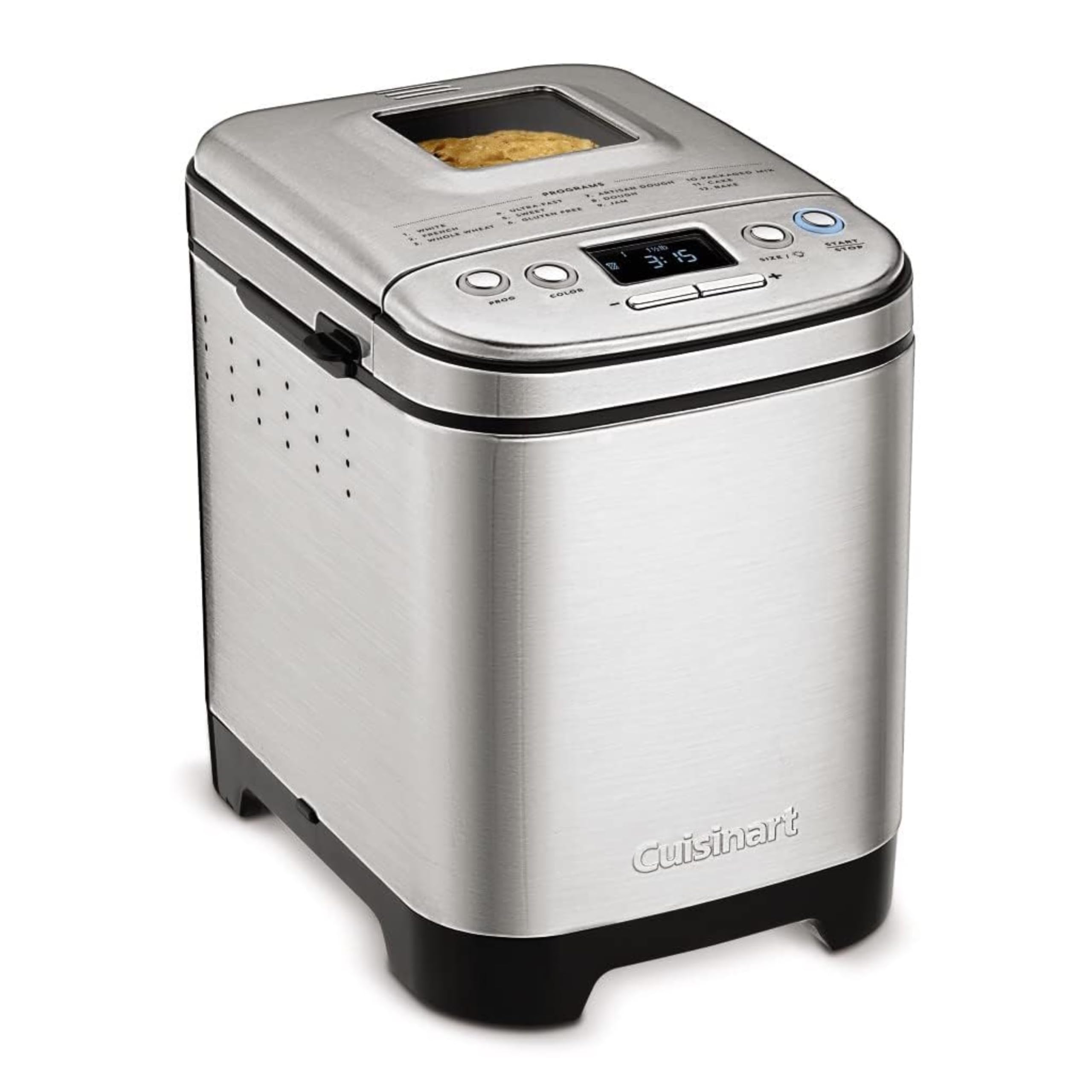 Cuisinart CBK-110NAS Automatic Bread Maker Machine - Compact 2lb Loaf Capacity with Customizable Settings for Homemade Bread, Perfect for Kitchens, Small Spaces & Gift Giving