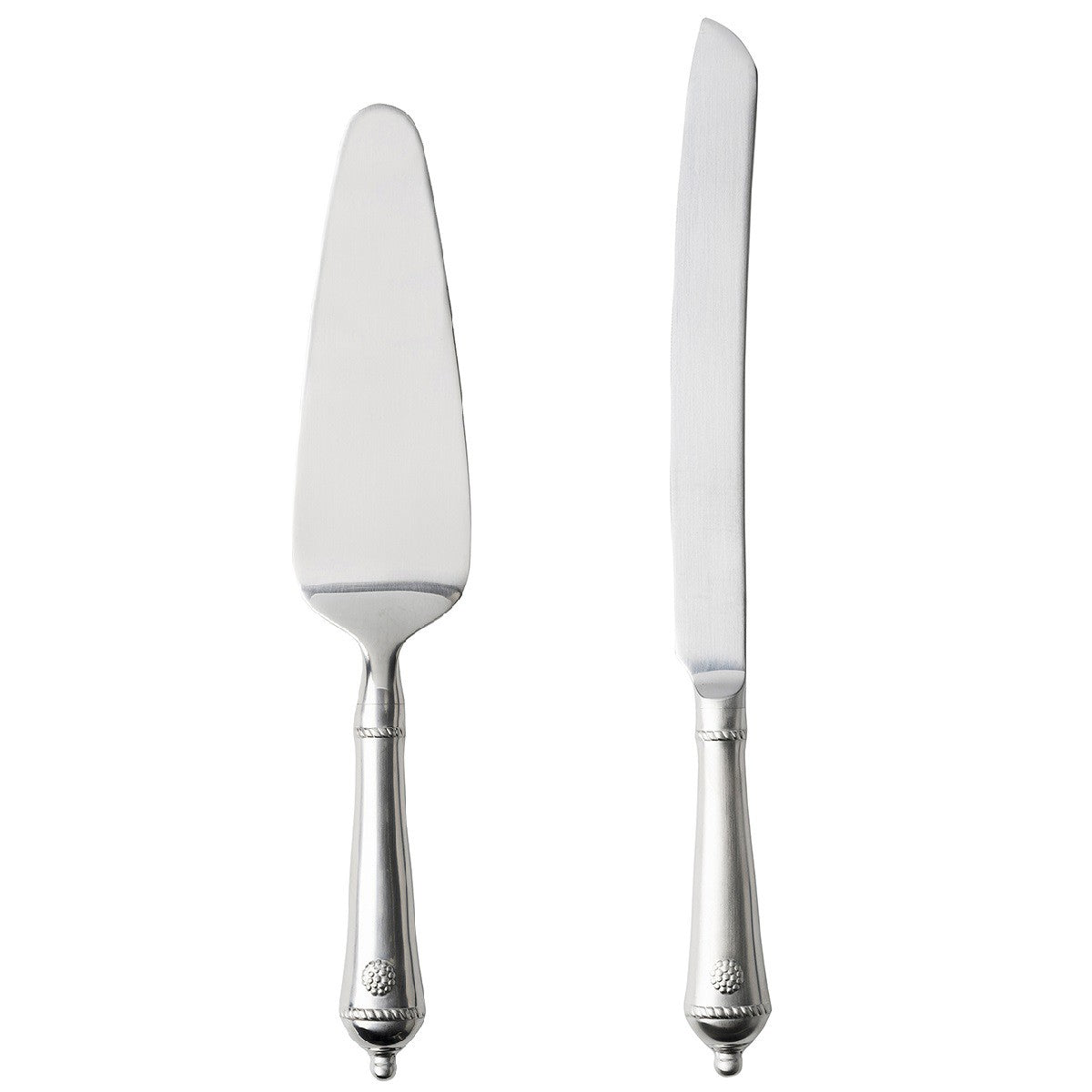 Berry & Thread Elegant Satin Cake Knife and Server Set - Perfect for Wedding Cakes, Birthday Parties, and Special Occasions