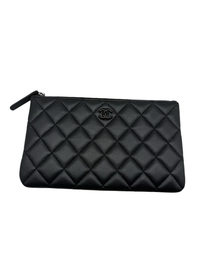 Chanel Lambskin Quilted Cosmetic Pouch - Luxury Leather Makeup Bag for Women, Travel Organizer & Everyday Essentials Case (Perfect for Travel, Gifts & Daily Use)