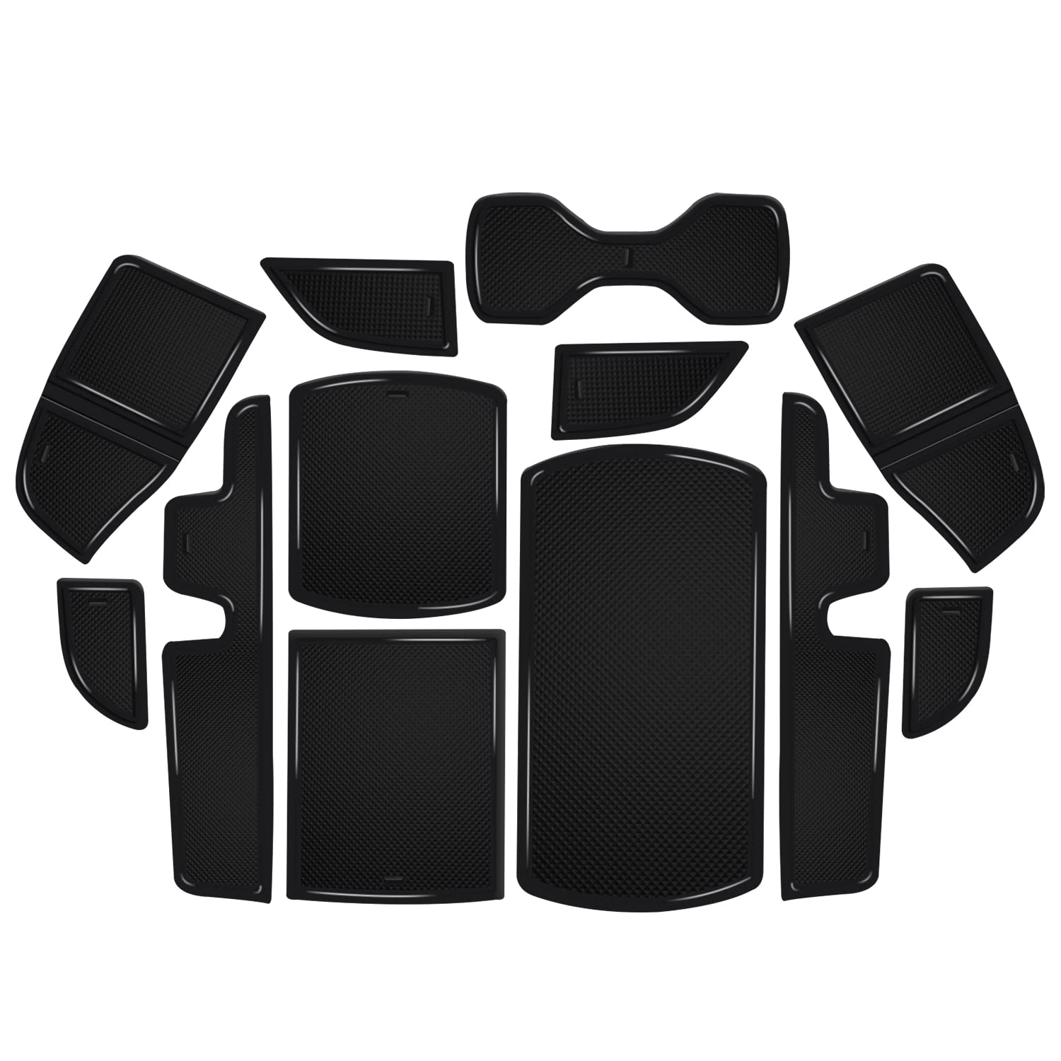 Premium Anti-Dust Interior Liner Pads for Honda Accord 2018-2022 - 12pc Set (Black) | Cup Holder Inserts, Center Console & Door Pocket Liners | Perfect for Daily Commute & Road Trips