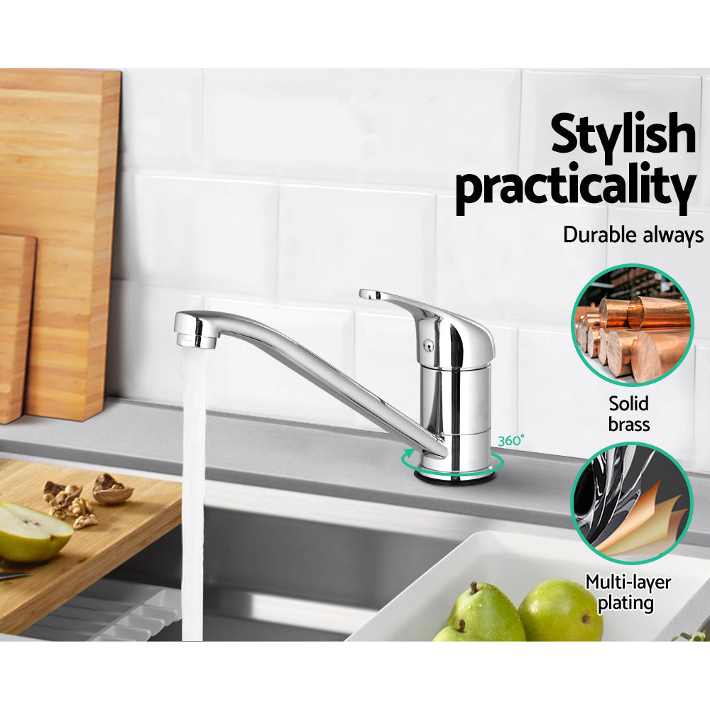 Premium Basin Mixer Tap - High-Quality Silver Bathroom Faucet for Sink - Perfect for Modern Homes, Hotels & Restrooms
