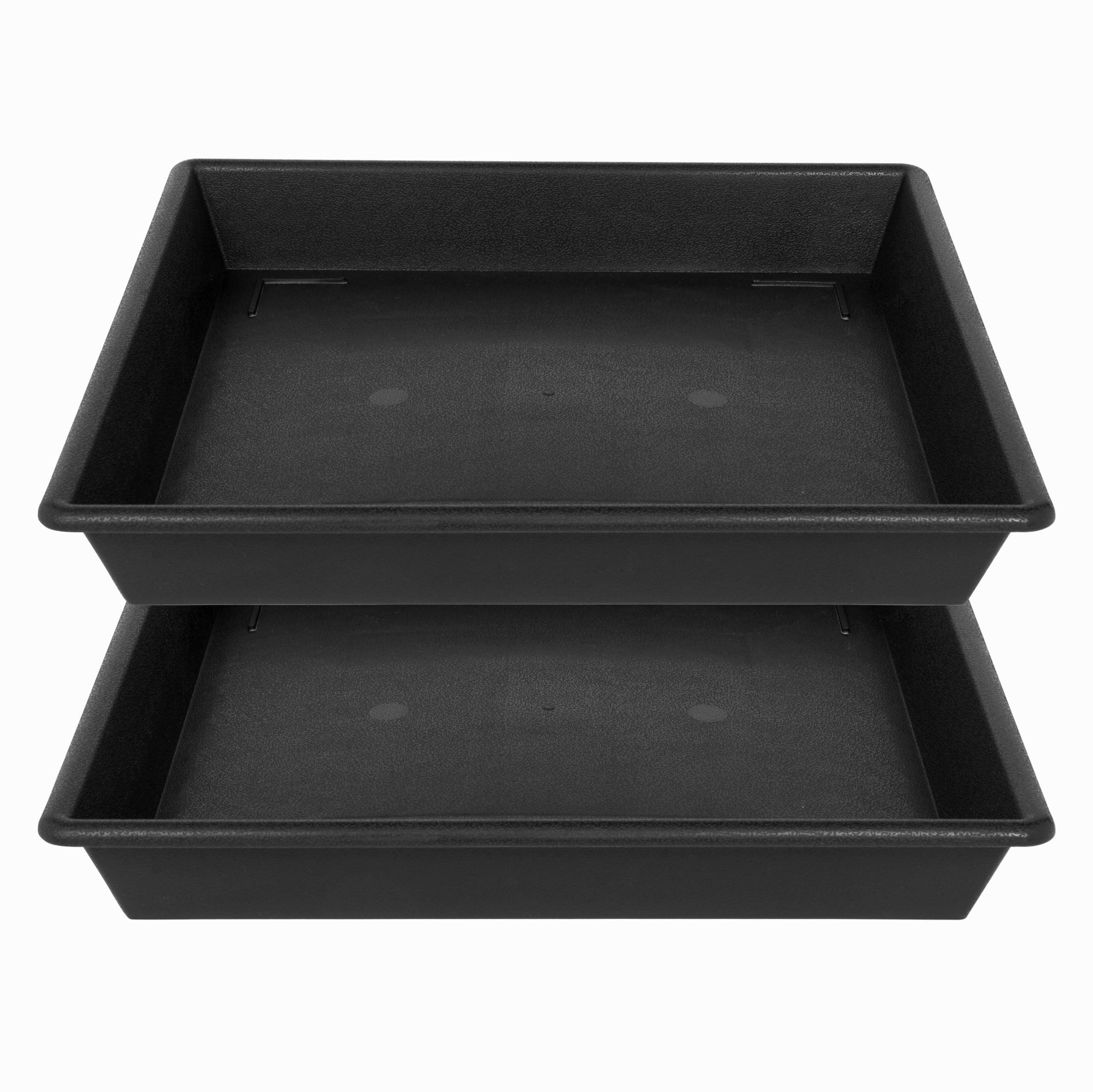 10 Inch Square Plant Saucer (2 Pack) - Heavy Duty Plastic Plant Trays for Pots - Indoor/Outdoor Flower Pot Drip Trays (6/8/10/12/14/16/18/20 Inch Options) - Perfect for Home Decor, Garden, Balcony & Patio Plant Protection