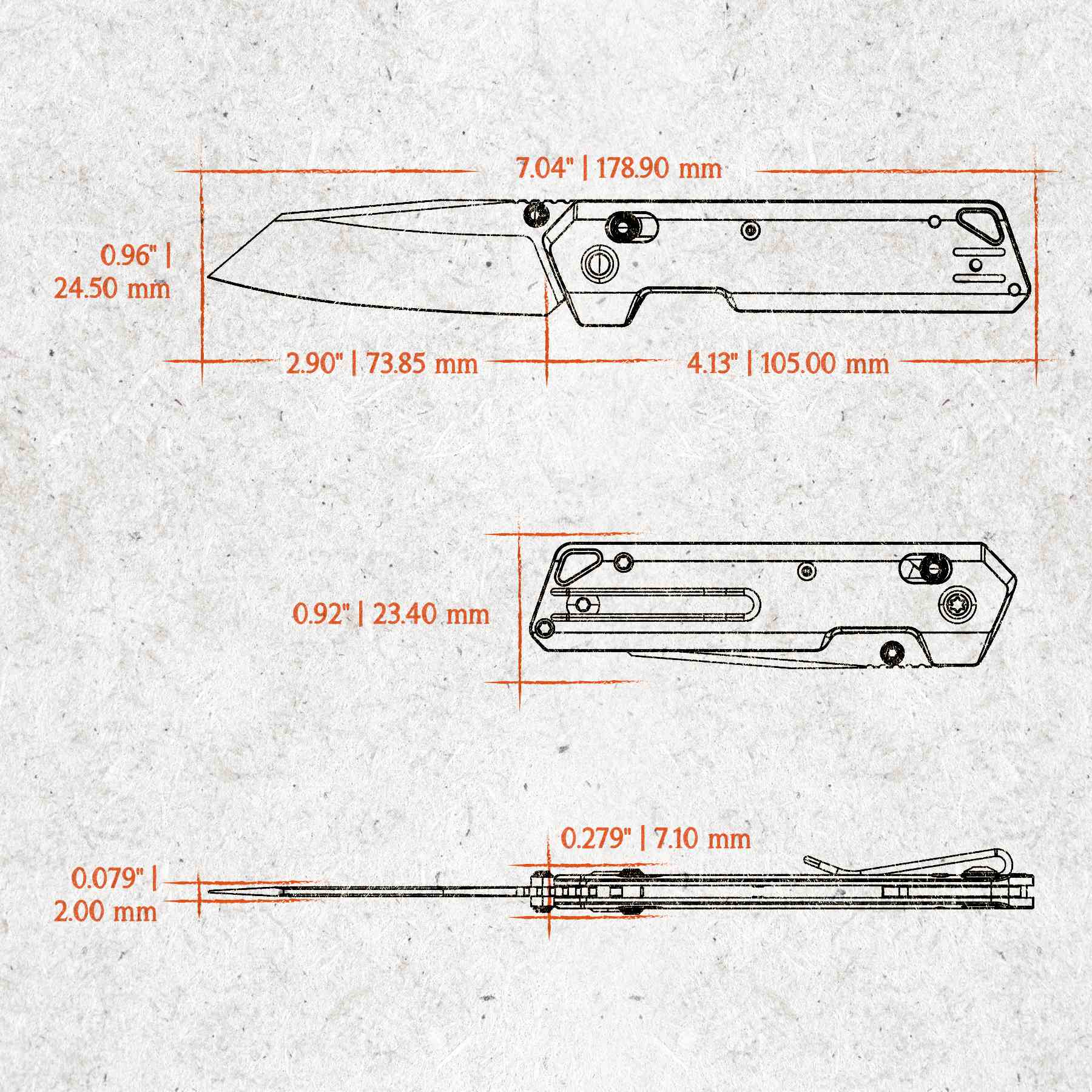Premium Parallel Crossbar Lock Folding Knife - 2.90