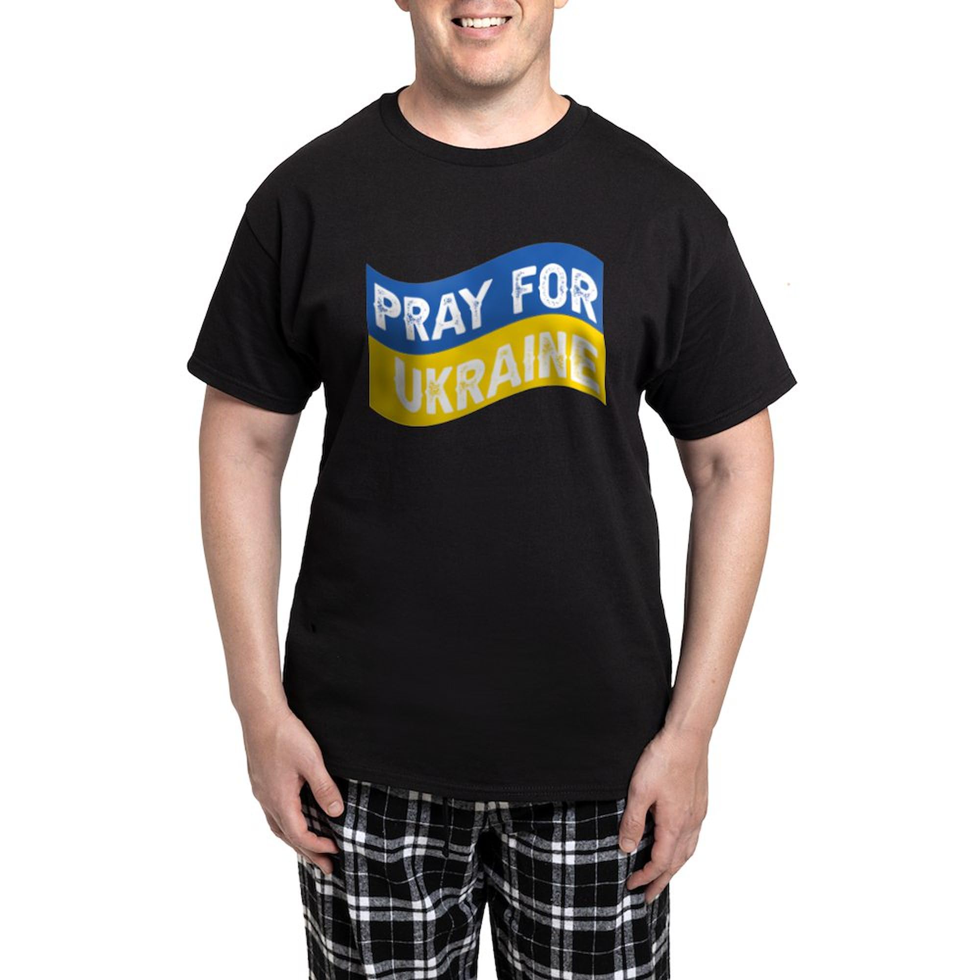 Pray For Ukraine Pajamas for Men - Soft & Comfortable Sleepwear PJ Set - Perfect for Bedtime, Lounging & Showing Support