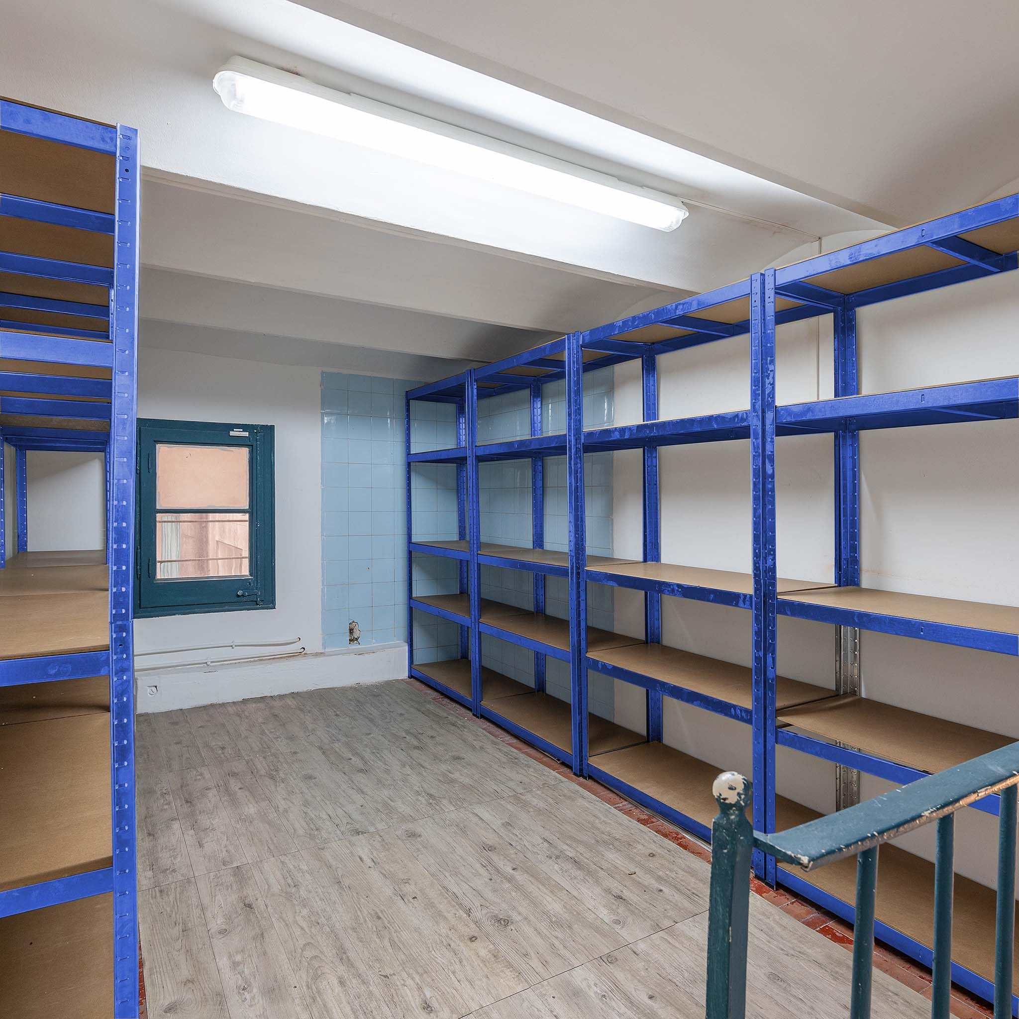 Wiltec Heavy Duty Boltless Shelving Unit 100x50x204cm - 5-Tier Industrial Storage Rack, 200kg Capacity per Shelf, Blue Metal Shelves for Garage, Workshop & Warehouse Organization