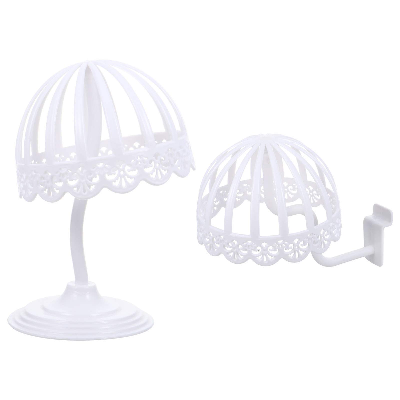 Beaupretty 2-Pack Hollow Plastic Wig Stand Holder - Adjustable Wig & Hat Display Rack for Styling, Storage, and Salon Organization - Perfect for Cosplay, Hairdressing, and Home Use