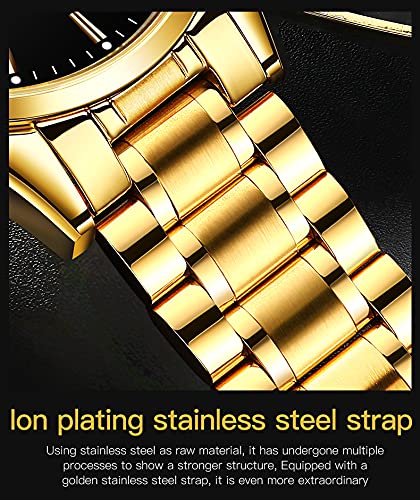 OLEVS Men's Casual Analog Quartz Watch - Large Face Minimalist Luxury Stainless Steel Wristwatch for Business, Office & Everyday Wear