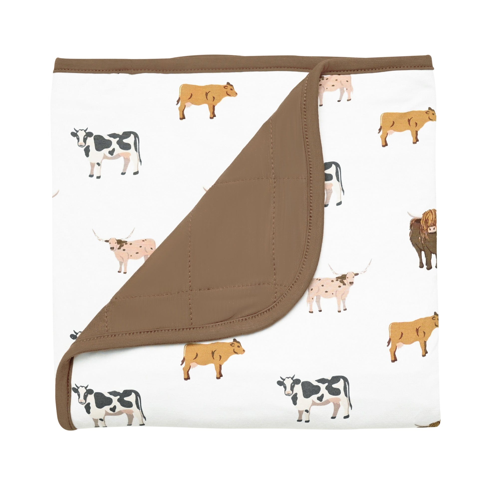 Soft and Cozy Baby Blanket in Moo 1.0 Print - Perfect for Nursery, Stroller, and Swaddling - 100% Cotton Infant Blanket for Boys and Girls