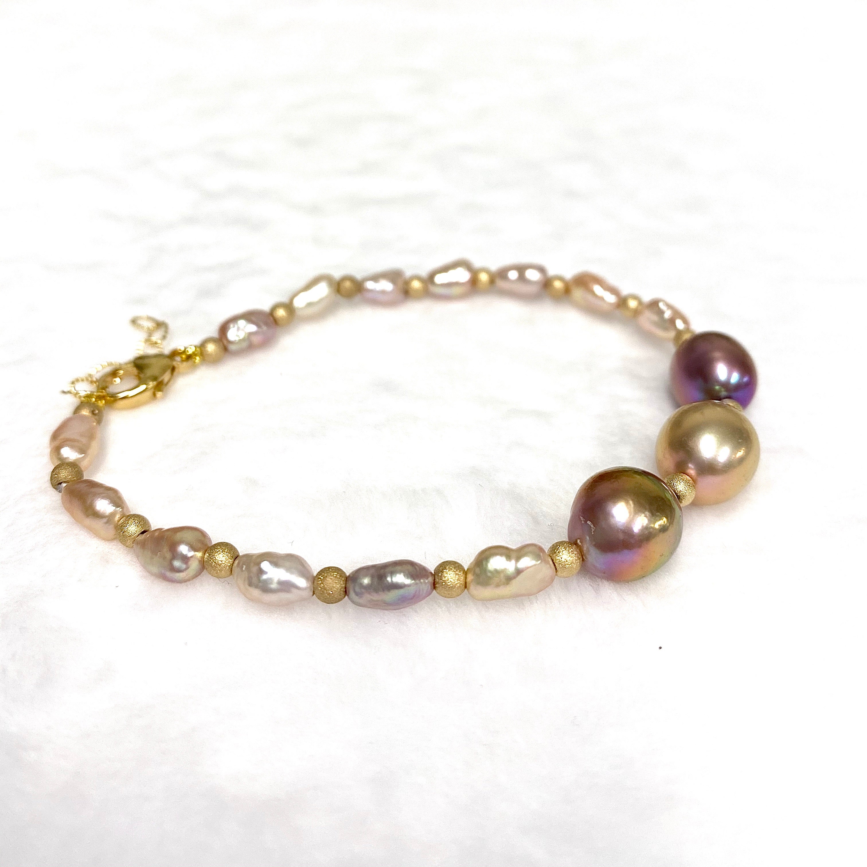Mayra Triple Edison Pearl Bracelet (B498) - Elegant Pearl Jewelry for Women, Perfect for Weddings, Parties & Special Occasions